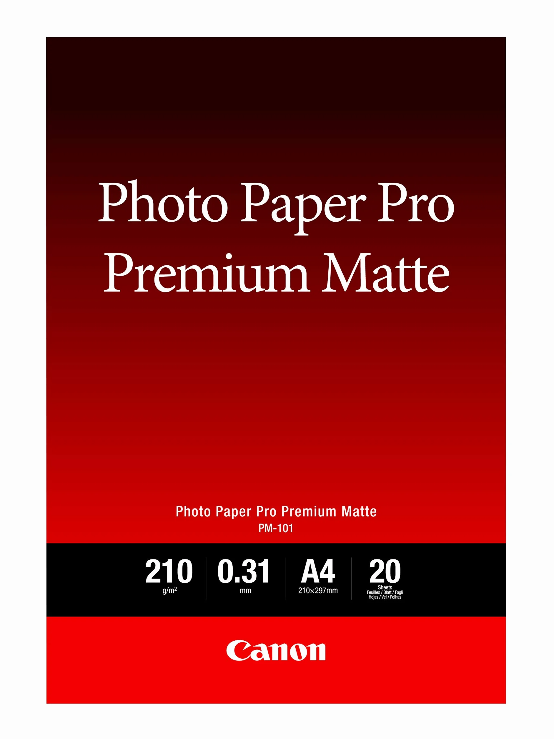 Canon Papier fotograficzny PM-101 Premium matowy A4 210 g/m² 20 arkuszy