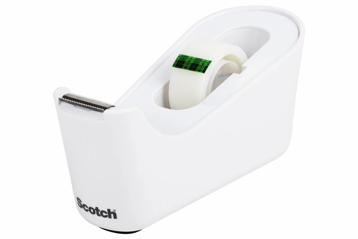 Scotch Dozownik taśmy C18, biały, Scotch Magic Invisible Tape 19 mm x 33 m 1 rolka