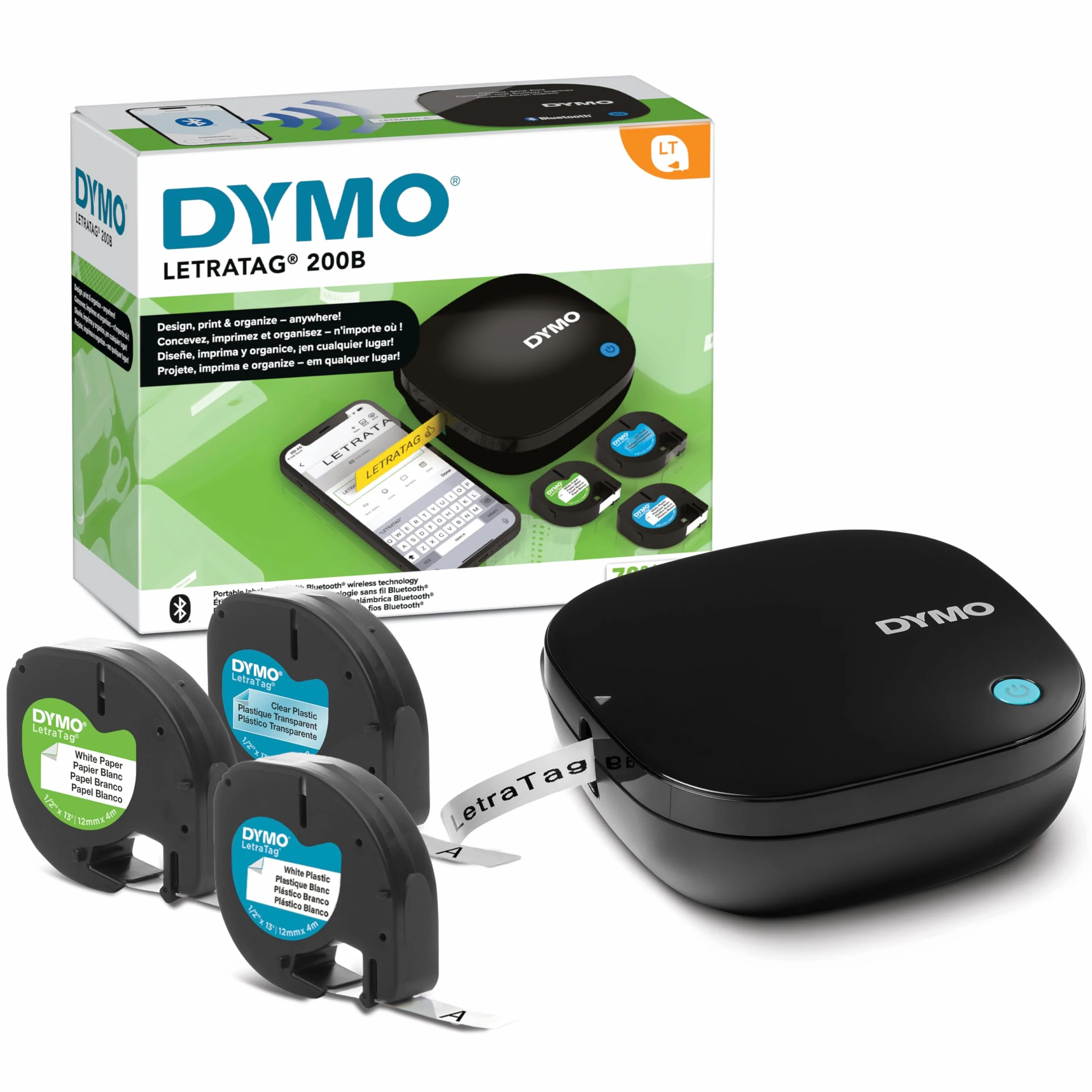 DYMO LetraTag 200B Drukarka etykiet Bluetooth Kompaktowa z taśmami