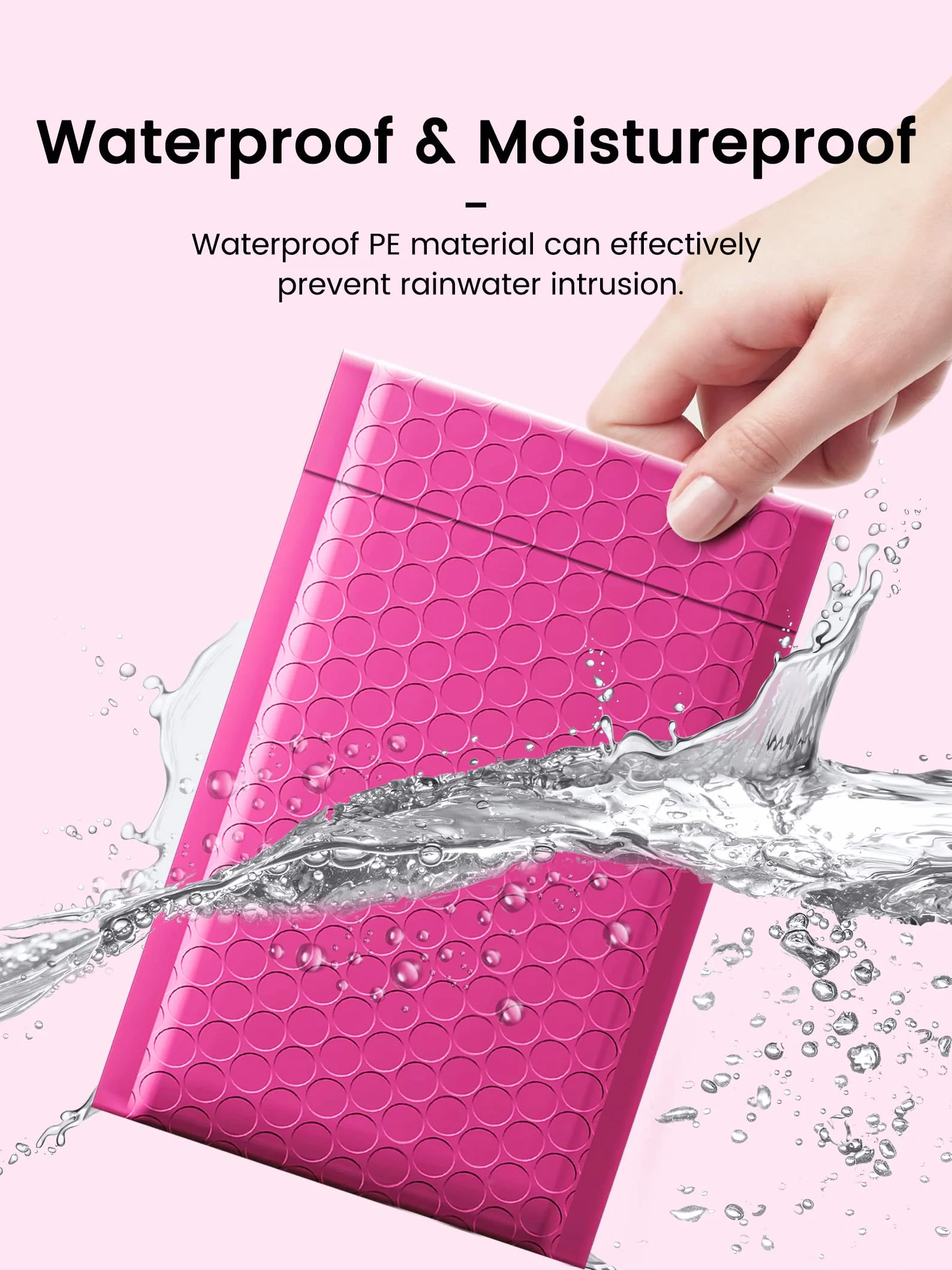 Bubble Mailers 4x8 Inch 50 Pack Padded Envelopes Self Seal Shipping Bags Jewelry Small Business Pink