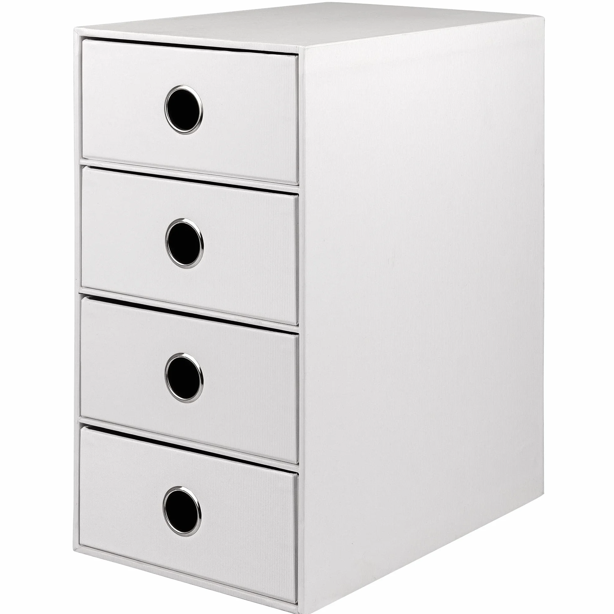 Rössler Papier 1524452094 - S.O.H.O. 4-szufladowe pudełko na DIN A5, z otworem na uchwyt, edycja specjalna biała, 250 x 175 x 320 mm, 1 szt.