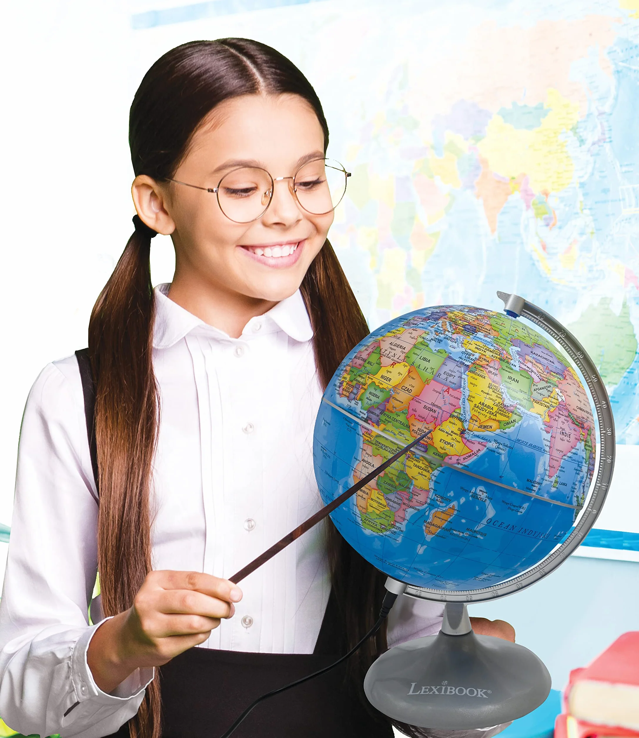 Lexibook, Podświetlany Globus-Planetarium, Stem, 2-W-1: Globus za Dnia, Planetarium w Nocy, NLJ185PL