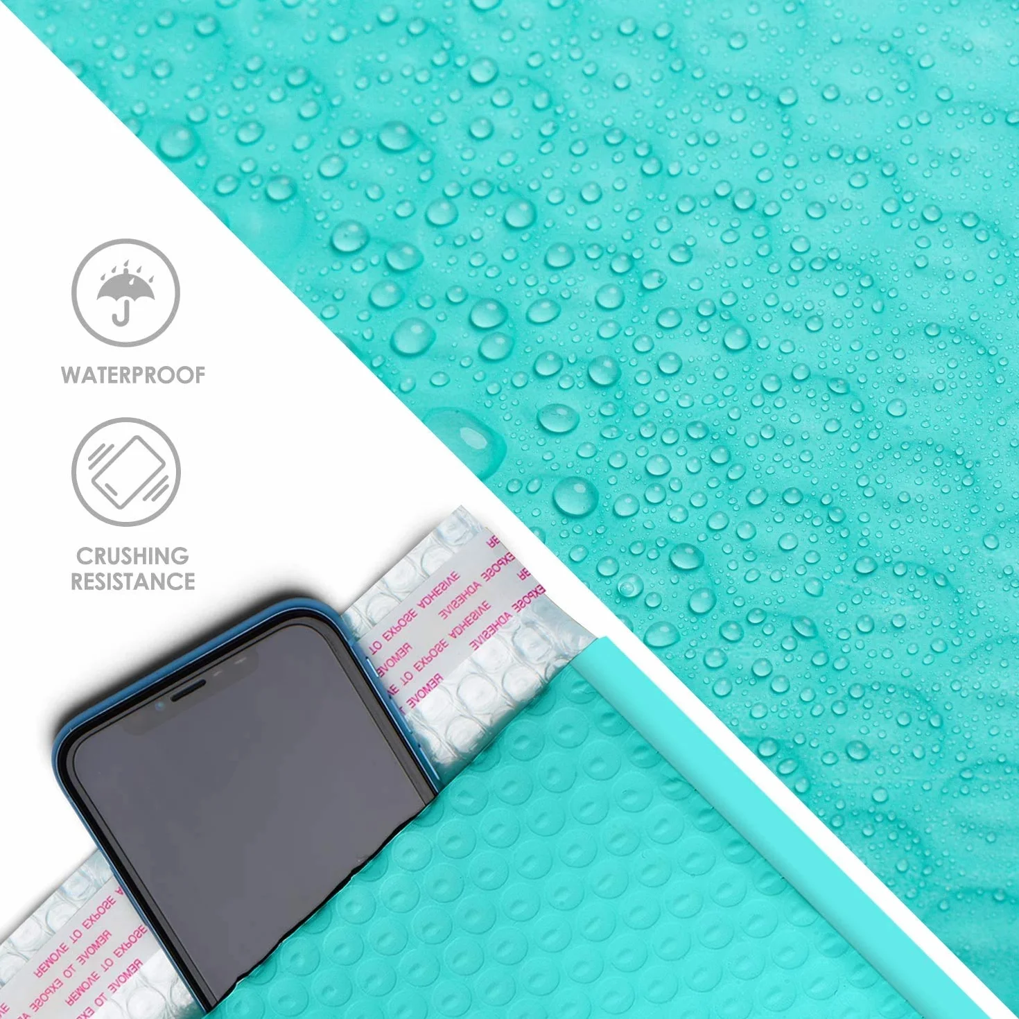 25 Stück 21,6 x 32 cm Selbstdichtende Poly Bubble Mailer Gepolsterte Umschläge (grün)