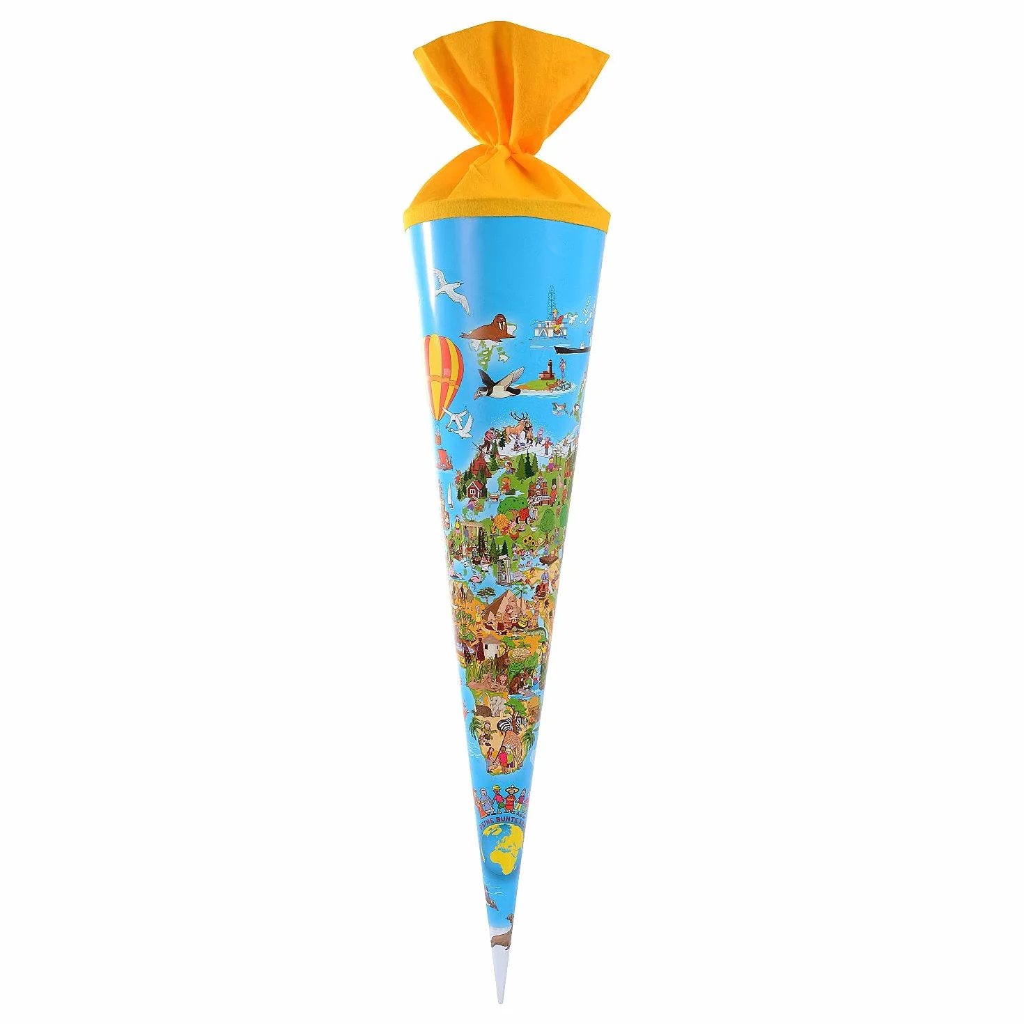 goldbuch Rożek szkolny z motywem mapy świata, 70 cm, lakierowany karton, 97070