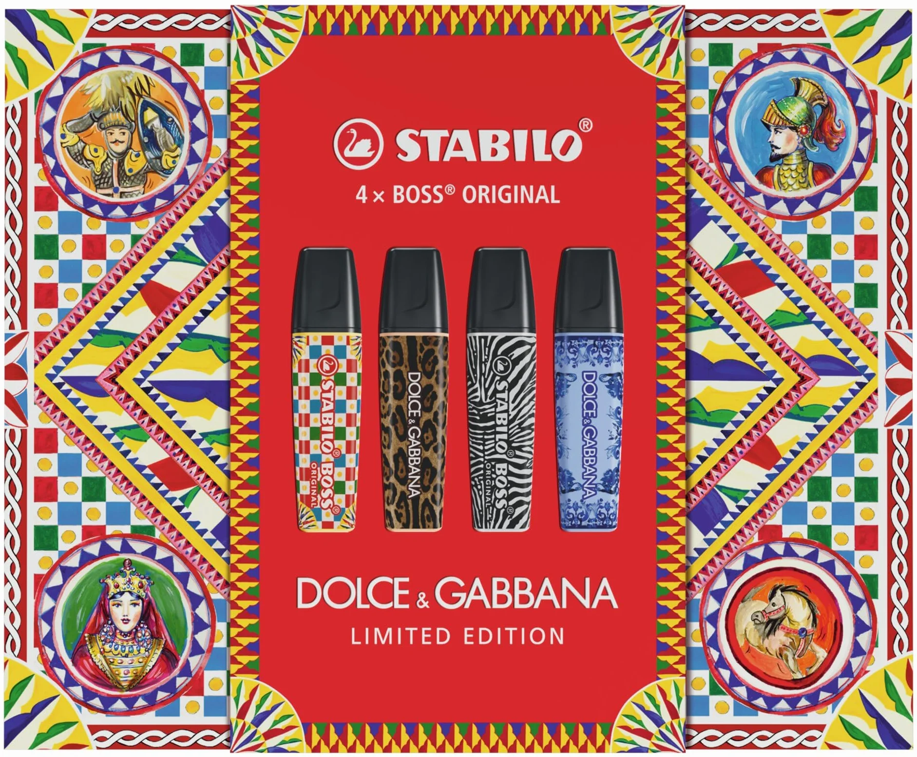 STABILO Zakreślacz BOSS ORIGINAL x DOLCE&GABBANA - pudełko premium 4 szt. - edycja limitowana