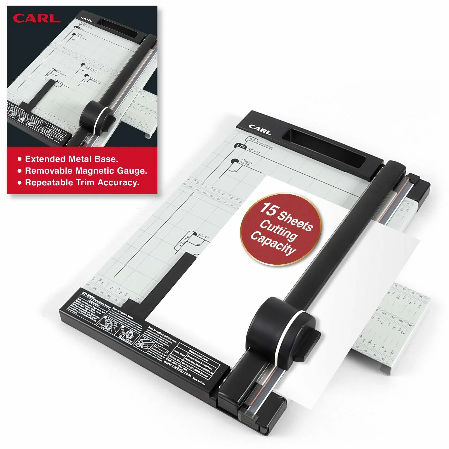 Carl Brands Carl Professional 12 cali Green Friendly Cui72200Us trymer 12 obrotowych Bksv, stal i tworzywo sztuczne, czarny/srebrny, cale