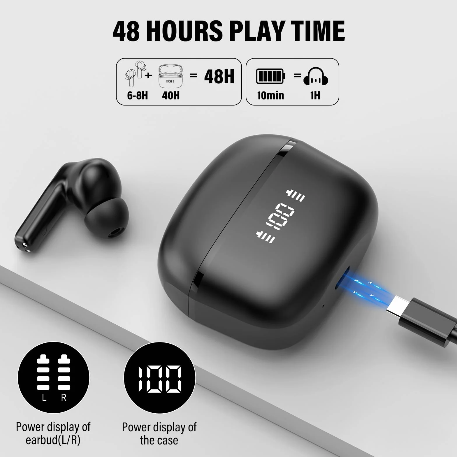 AI Instant Voice Translator, 3 w 1, słuchawki do natychmiastowego tłumacza z 144 językami, 200+ aplikacje AI