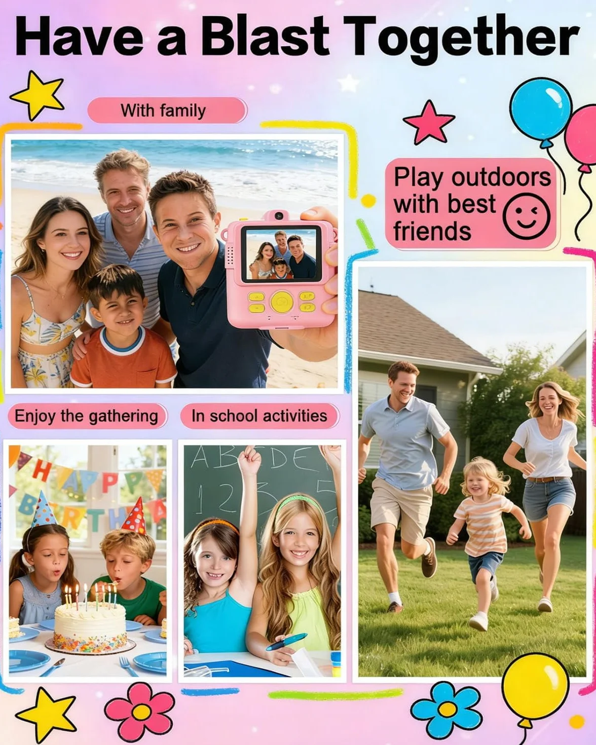 20 rolek natychmiastowego wkładu do aparatu fotograficznego, wkład papieru HD Kidizoom do aparatu fotograficznego dla większości dzieci, aparat natychmiastowy, bez BPA, 2,5 cm x 5,7 cm