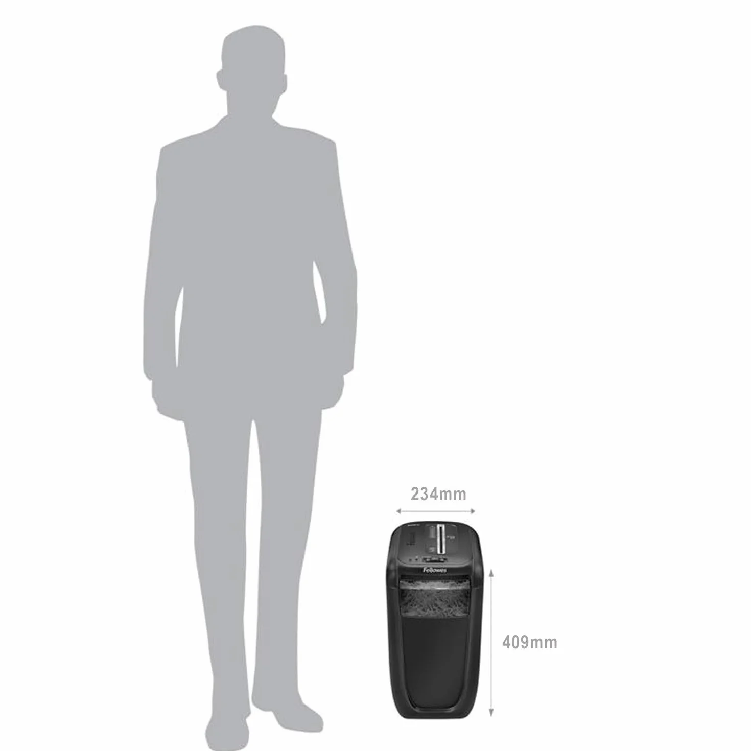Fellowes 4606101 Niszczarka do Papieru, Czarny, 22 l