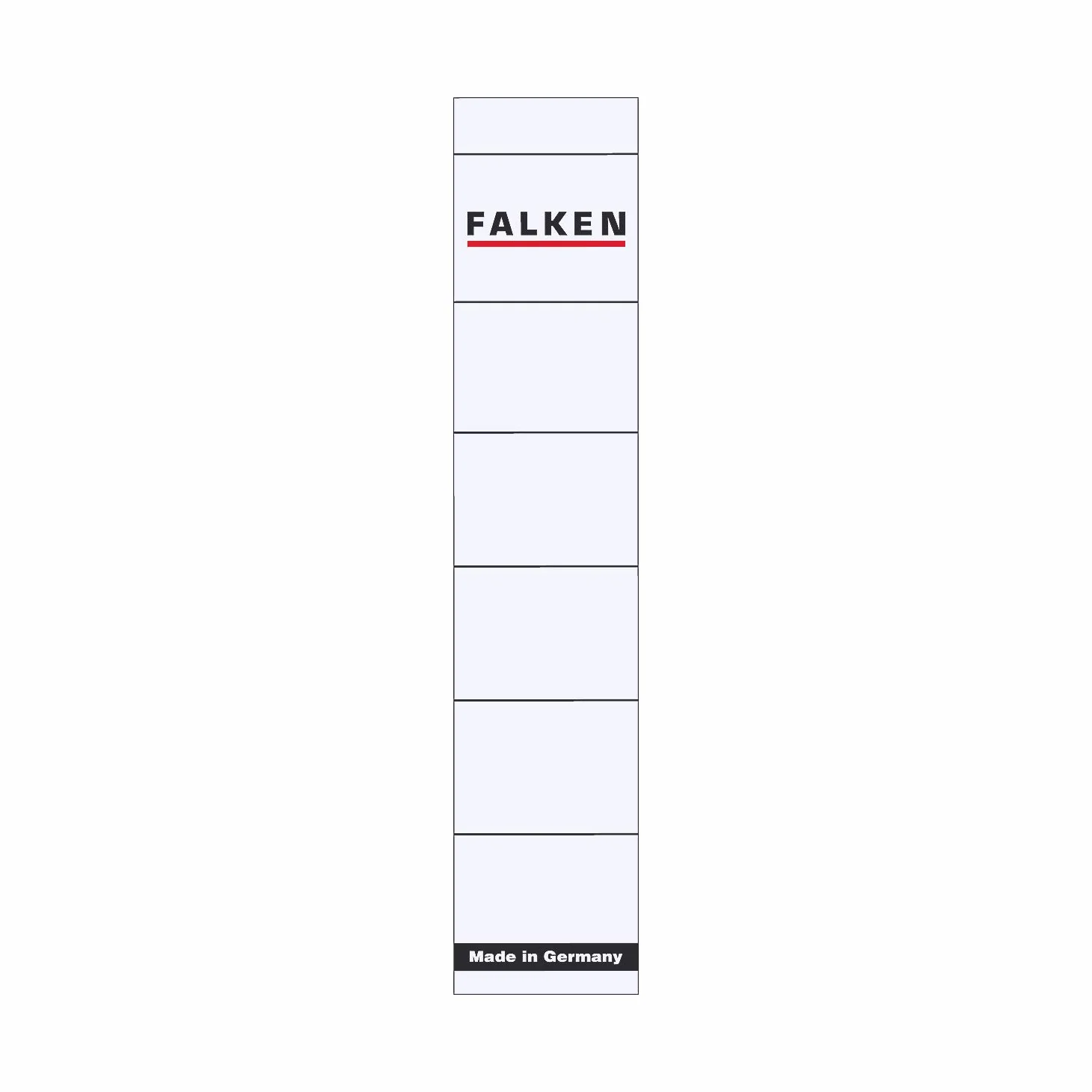 Etykiety grzbietowe Falken 30 x 190 mm 10 szt. białe