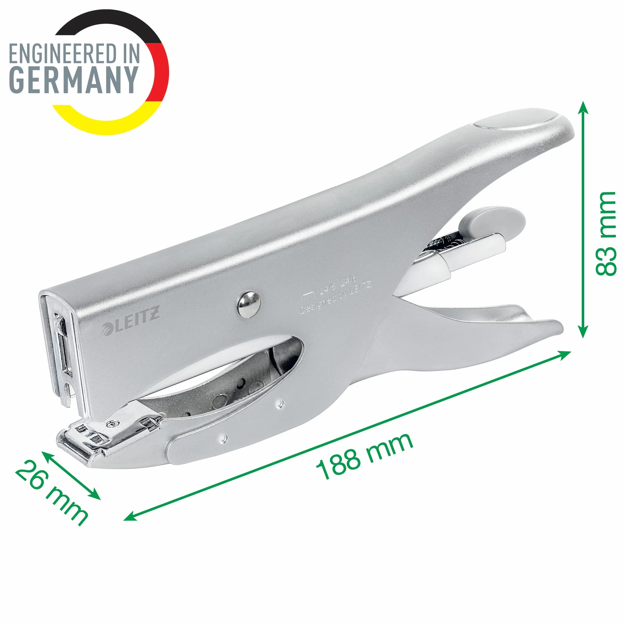 Leitz Zszywacz Biurowy Silver Metallic P3/P4