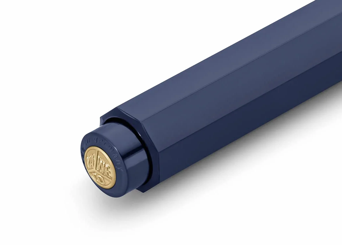 Kaweco Classic Sport Navy - Biznesowy Długopis z Wysokiej Jakości Tworzywa Sztucznego, Lekki, Szlachetny, Kieszonkowy, 12 g, 10,5 cm, z Niezawodnym Mechanizmem Krzywizny Serca