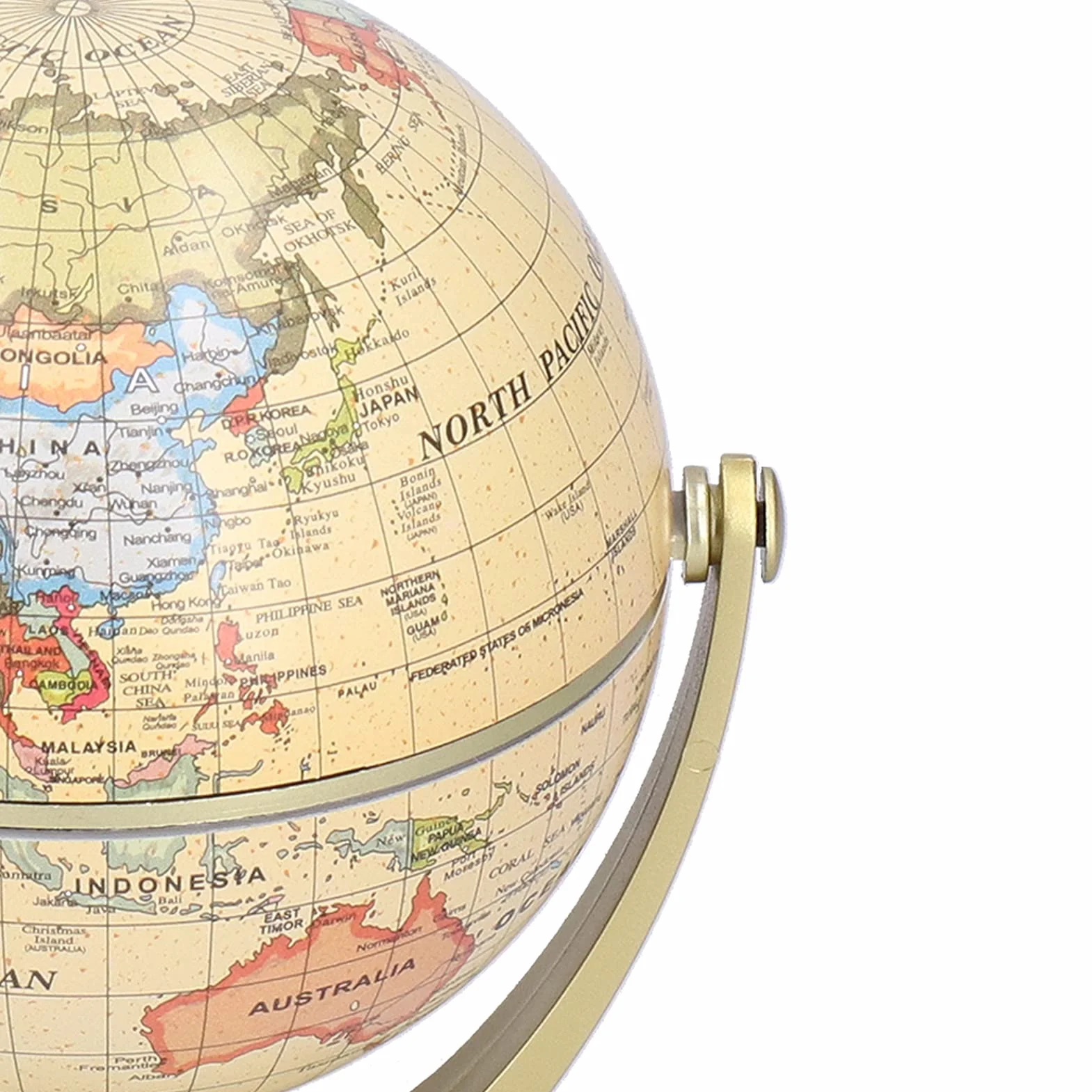 Spinning World Globe - English Edition Earth Geography for University, School, Home and Office