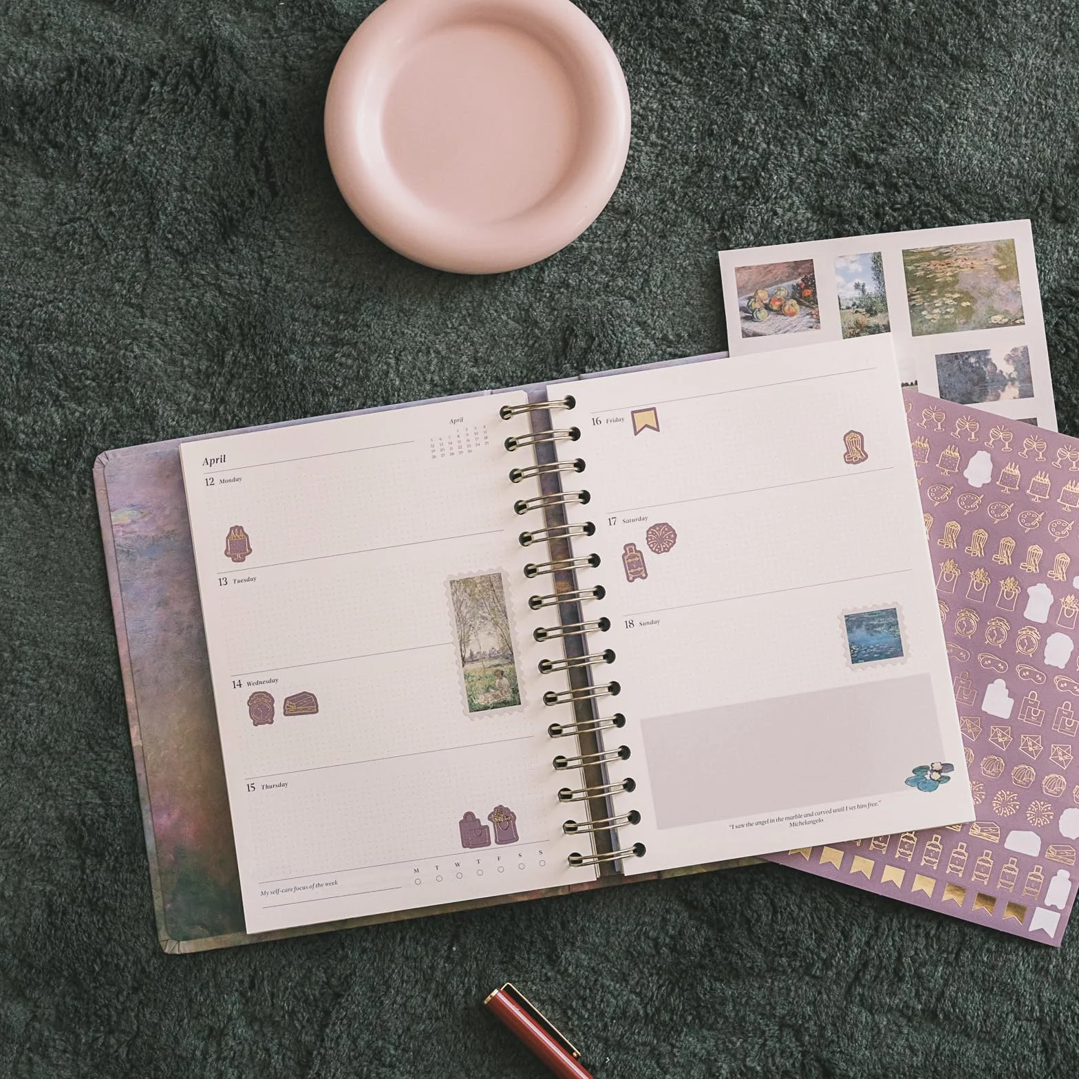 Kokonote Academic Diary 2026-2027 Week to View - Monet Gifts, Academic Planner 2026-2027, Weekly Planner