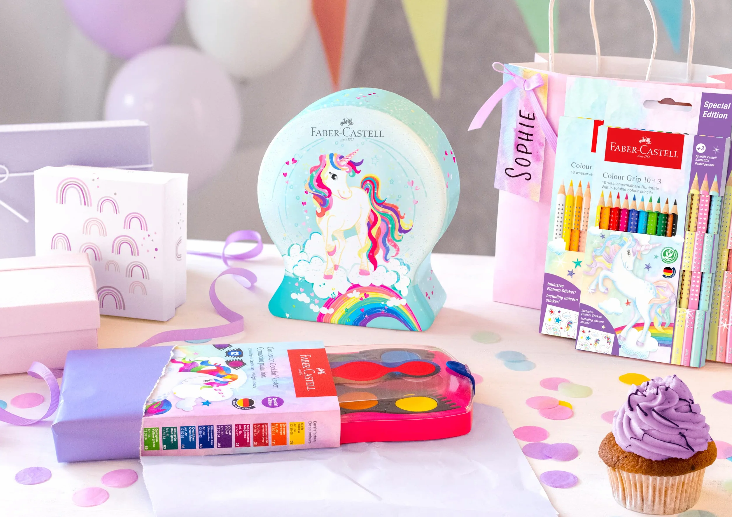 Faber-Castell Connector Unicorn Zestaw pisaków filcowych 33 elementy zmywalne