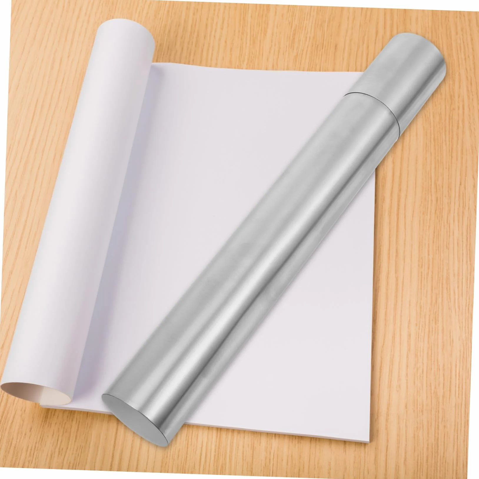 Stainless Steel Fireproof Document Holder Tube Portable Certificate Storage for Important Papers