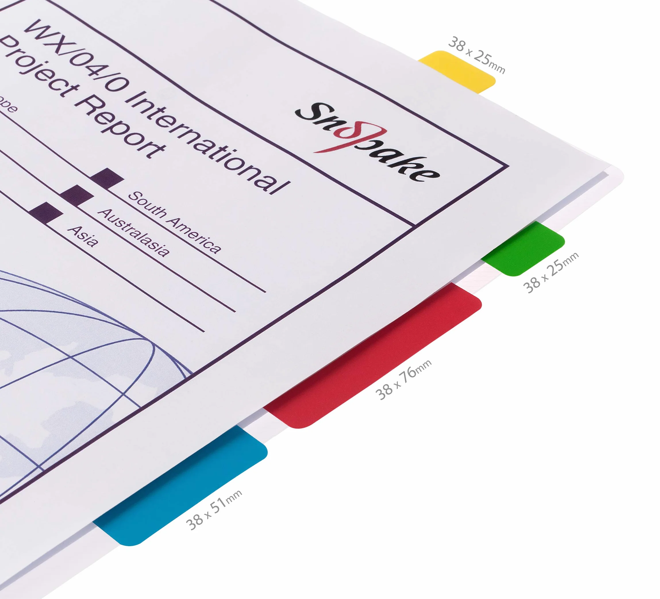 Snopake Index Tabs 15883 Zakładki Indeksowe, Wielokolorowy