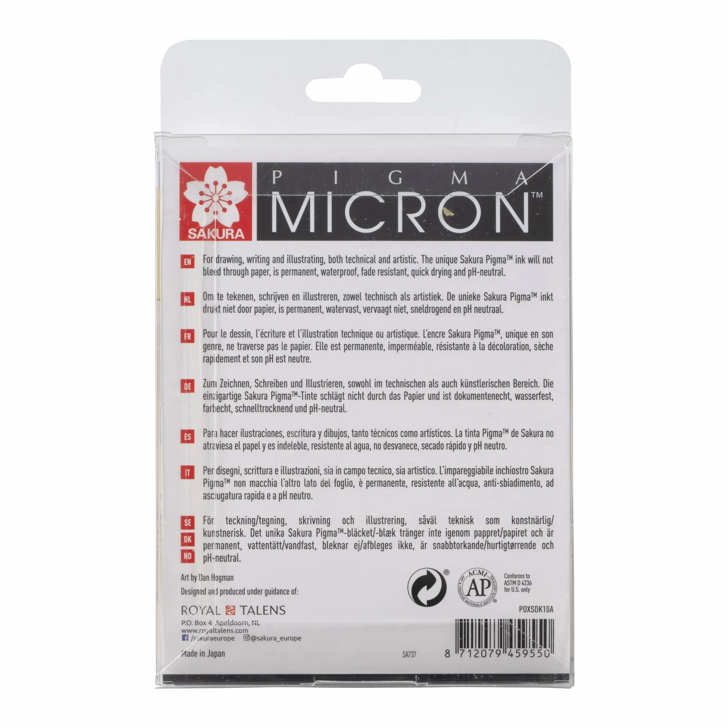 Pigma Micron cienkopisy 10 sztuk