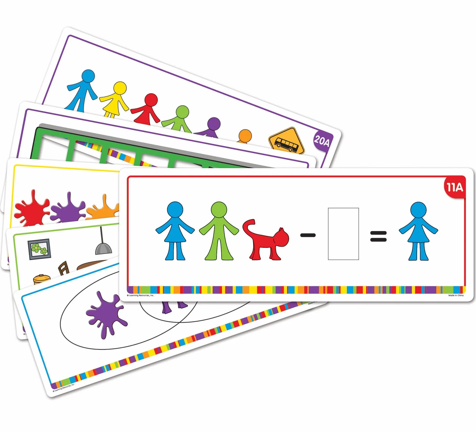 Learning Resources Liczniki Rodzinne Dwustronny Aktywność Karty 22-Kawałek Zestaw