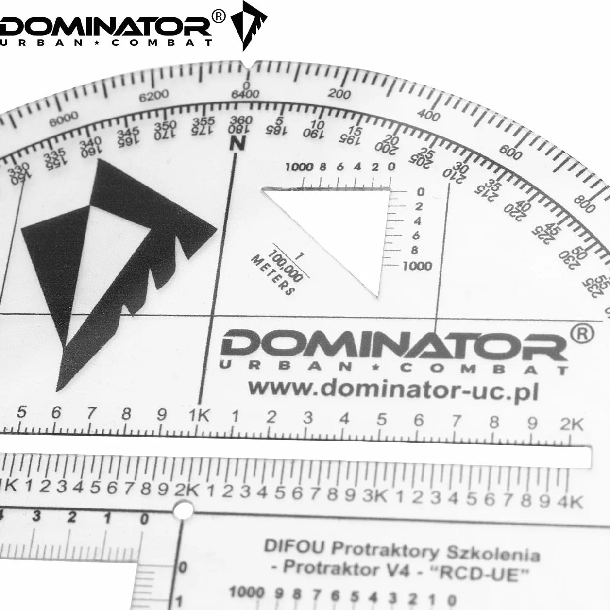DOMINATOR URBAN COMBAT Taktyczny kątomierz mapowy BW Card Protraktor V4