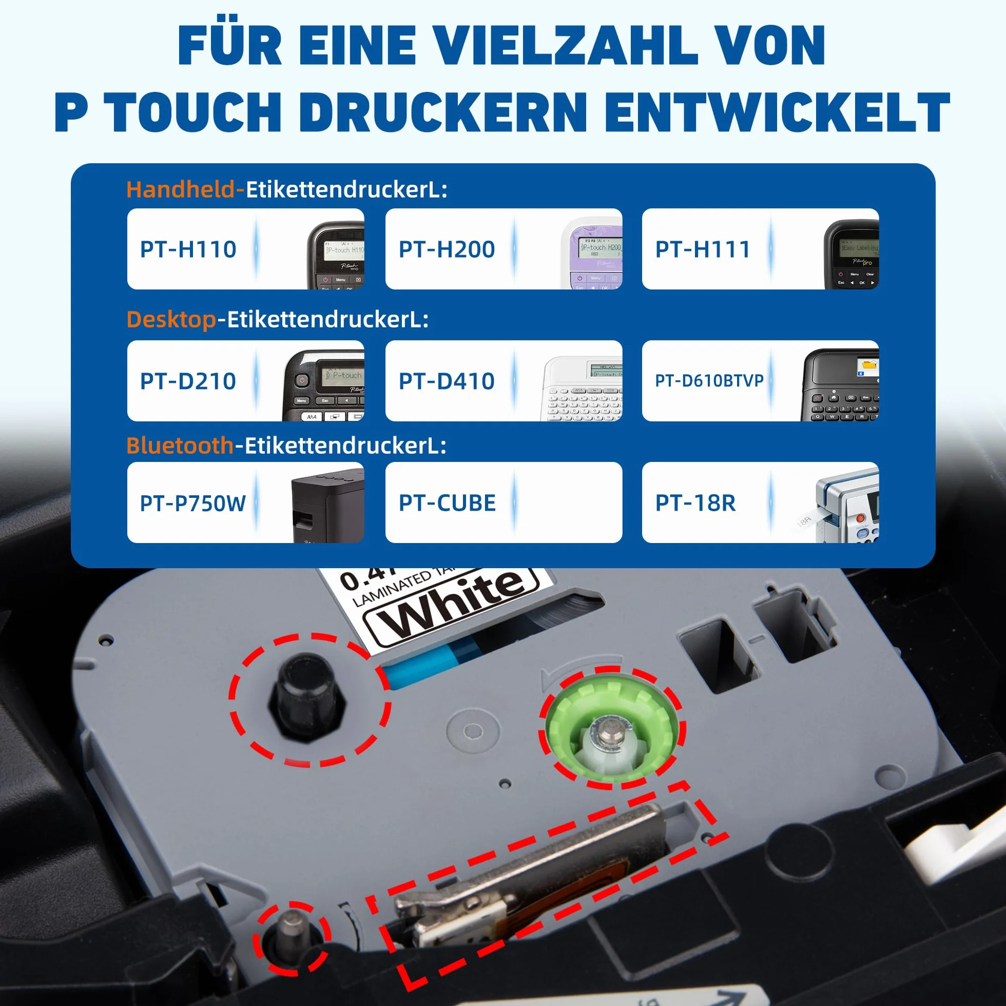 5x Hehua Kompatybilny z Taśmami Brother TZe-231 P-Touch Taśma Tz 12mm 0,47 Czarno na Białym Zamiennik Taśmy do Etykietowania Brother pt-1000 p touch Cube h105 h100lb H107B 1010 1280 h100r d200 d400