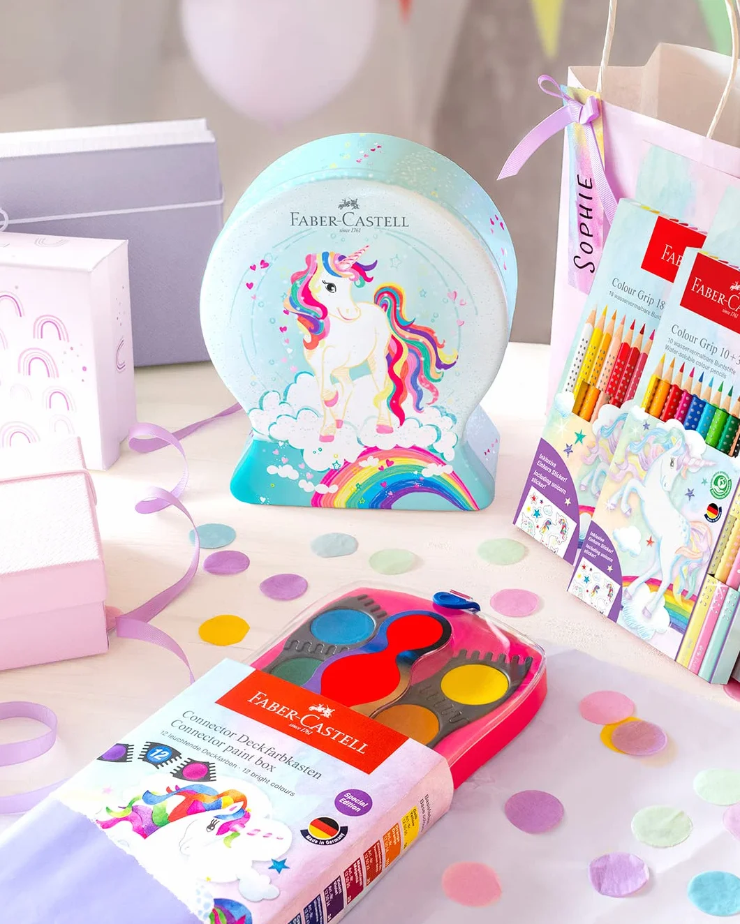 Faber-Castell Connector Unicorn Zestaw pisaków filcowych 33 elementy zmywalne