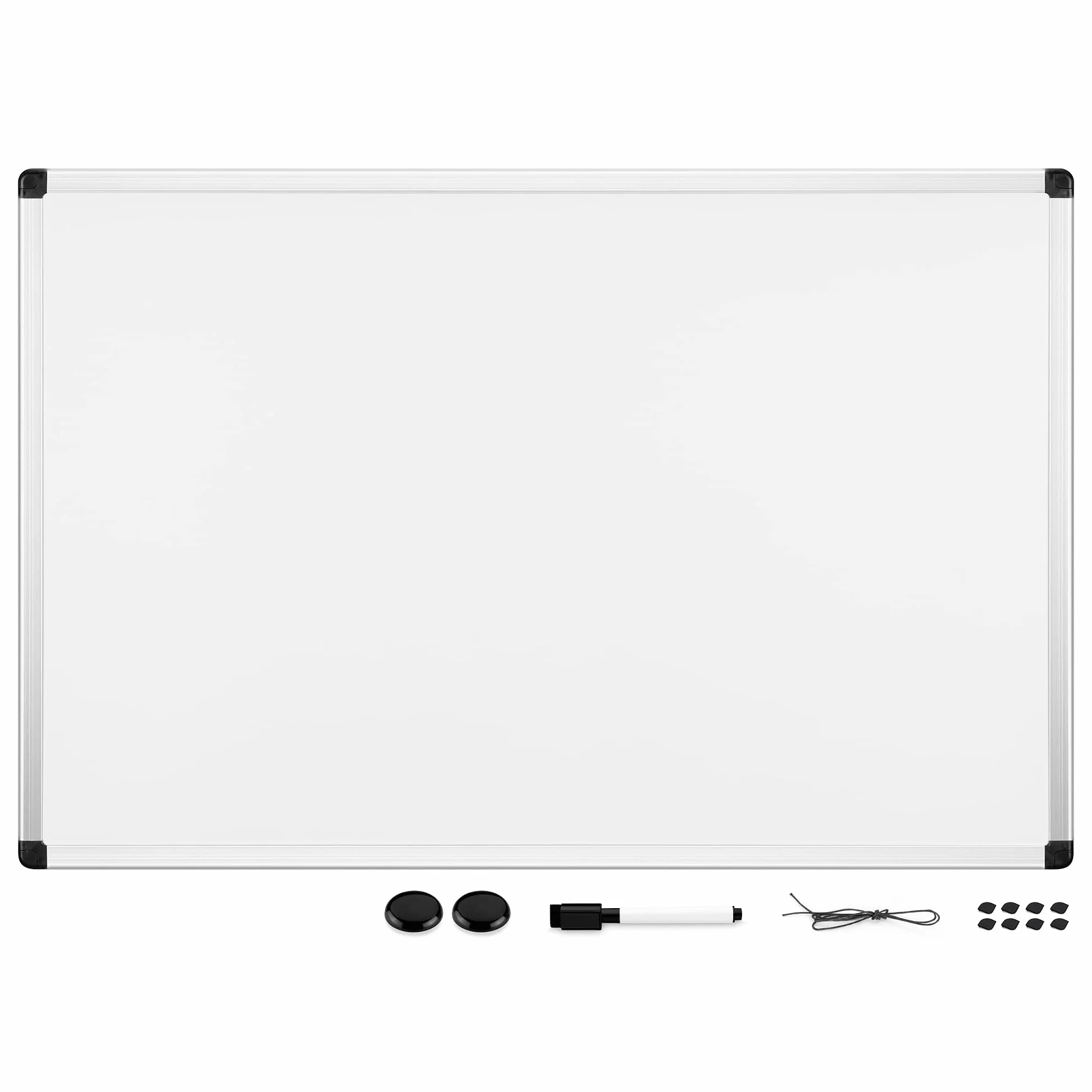 Navaris Tablica kombinowana z aluminiową ramą - 60 x 40 cm whiteboard tablica magnetyczna do pisania - tablica magnetyczna ściana magnetyczna z markerami i magnesami