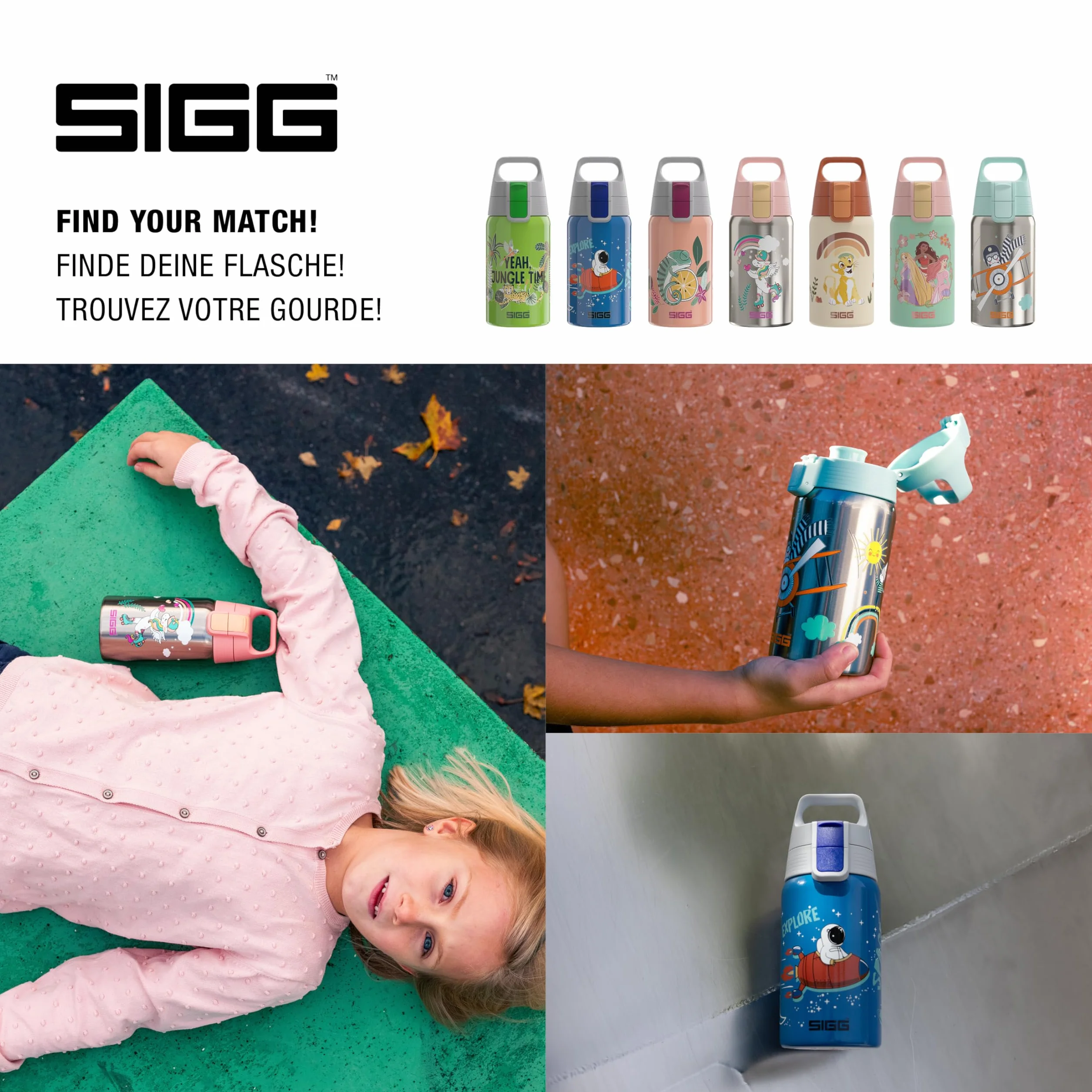 SIGG Butelka ze stali nierdzewnej Shield One Disney Mickey & Friends dla dzieci szczelna