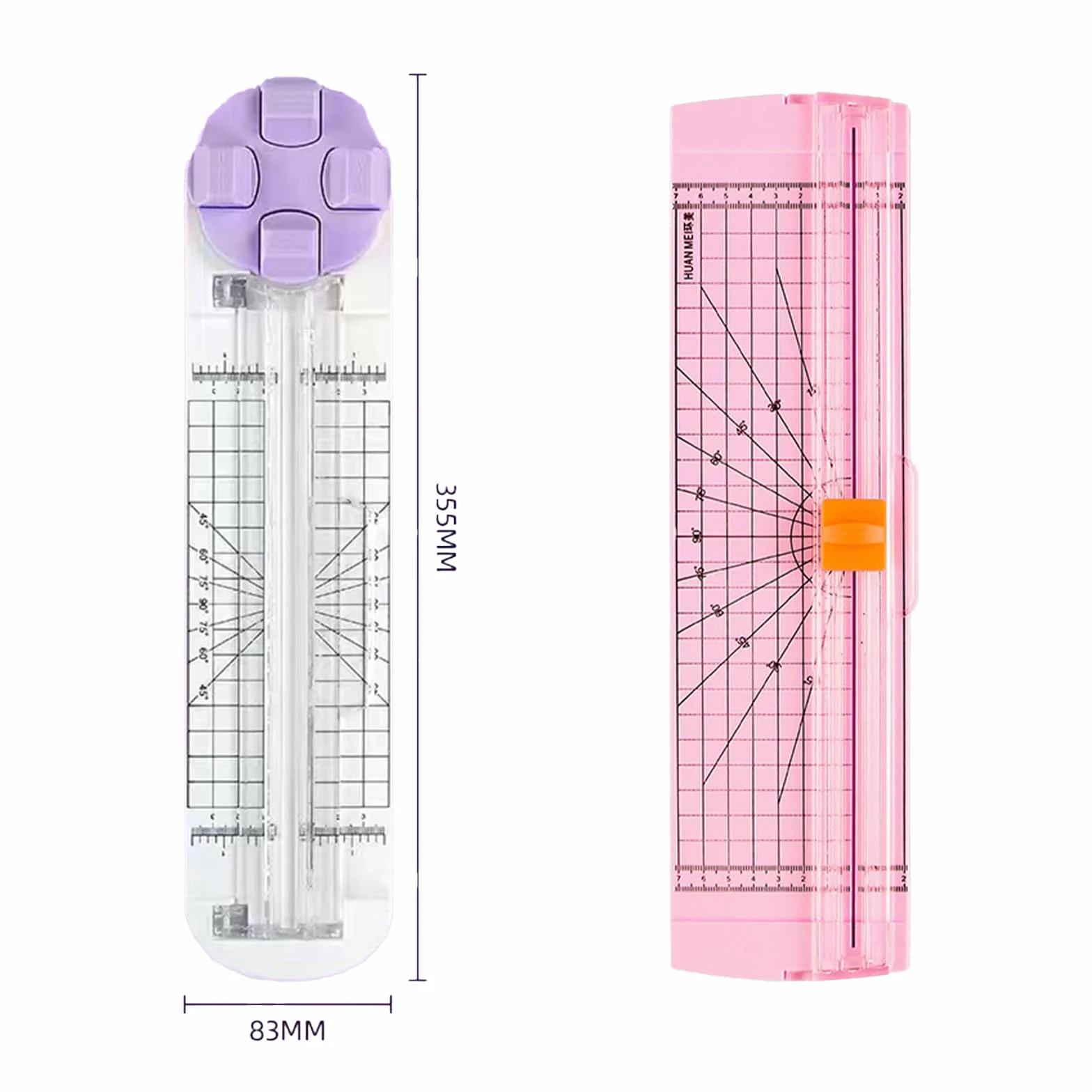 2 x krajalnica do papieru 4 w 1, mała z narzędziem do rowkowania, maszyna do cięcia papieru 4 w 1, do scrapbookingu, kart i DIY, etykiet na zdjęcia