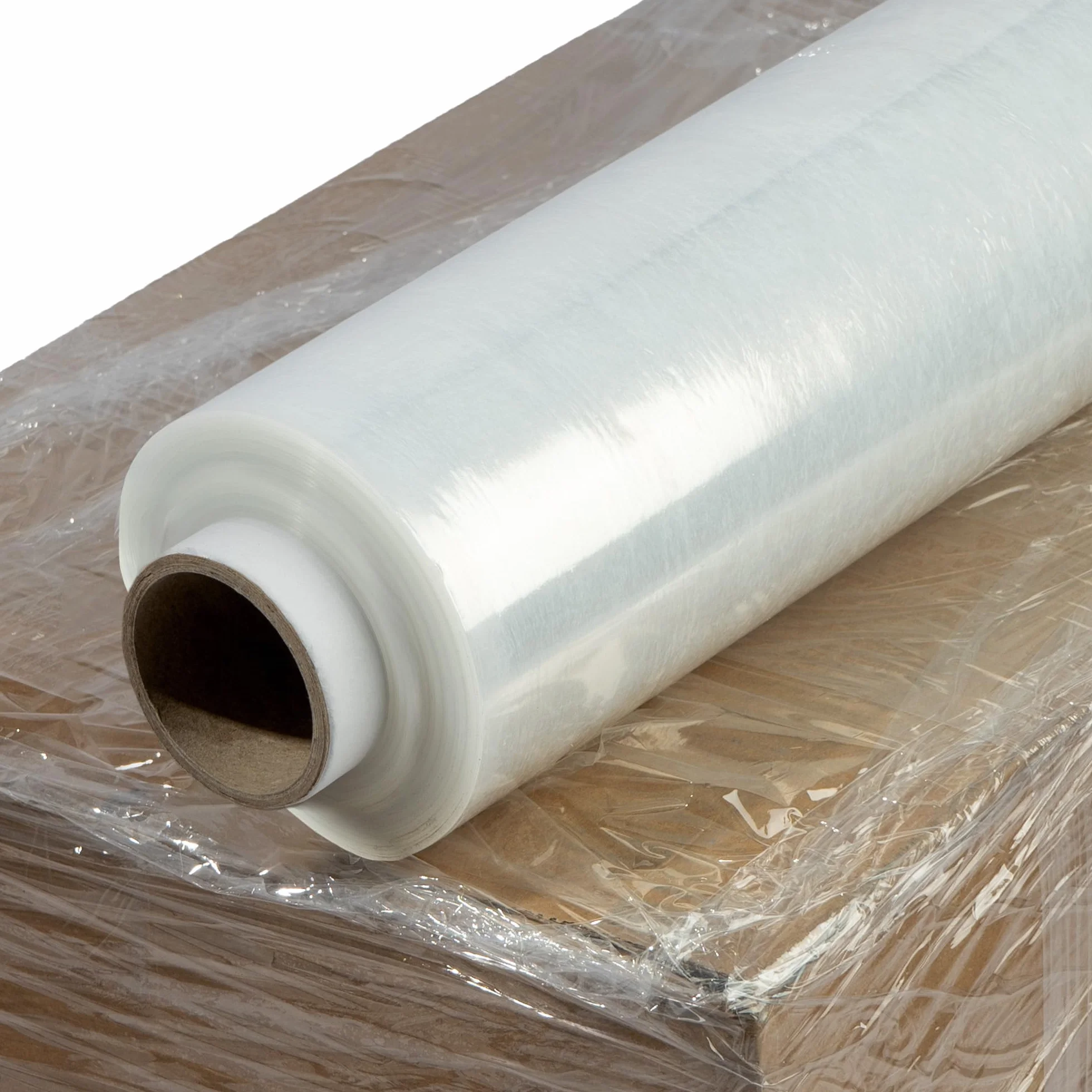 Folia stretch bezbarwna 3,0kg (300) Do Palet Opakowań Przeprowadzki Cienka Tuleja, Elastyczna i Wytrzymała Transparentna Folia w Rolce 54 cm Zabezpieczająca
