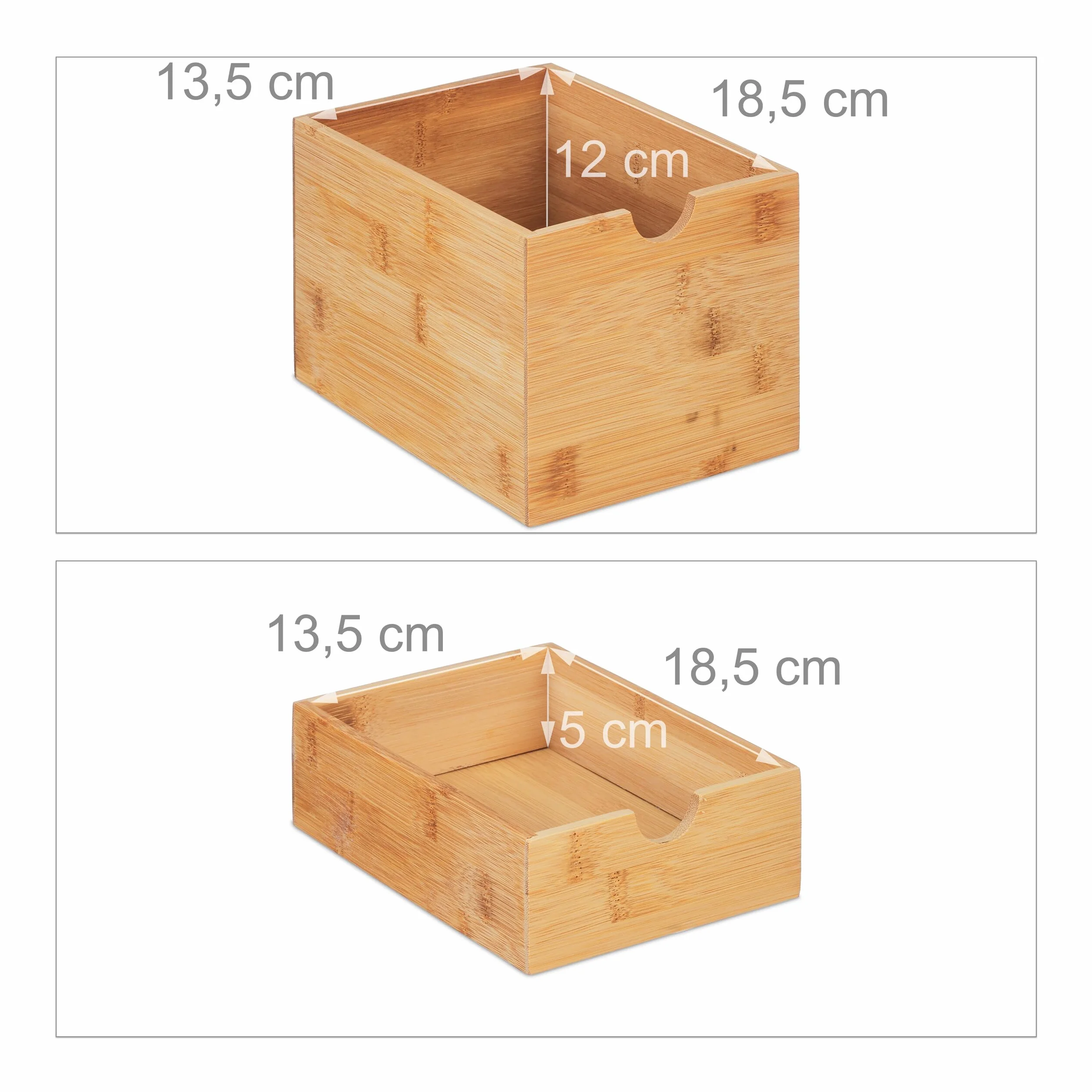 Relaxdays Organizer na biurko z szufladami bambus 3 szuflady 28x17x21,5 cm naturalny czarny