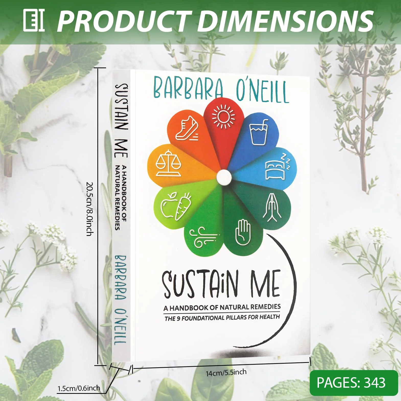 Sustain Me, książki z ziołami, naturalne środki lecznicze, encyklopedia ziołowa, podręcznik naturopatyczności, dziewięć podstawowych filarów zdrowia, obowiązkowa pozycja dla entuzjastów