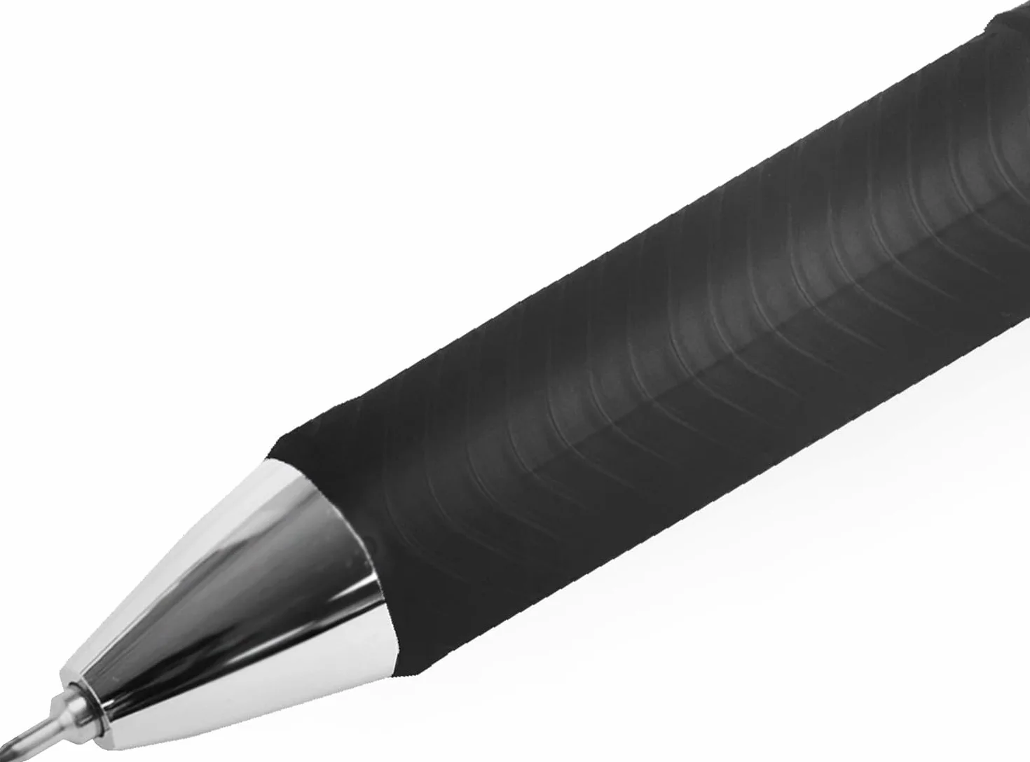 Pentel Energel BLN75 Chowany długopis kulkowy z atramentem żelowym, 0,5 mm, 54% z recyklingu, czarny, 6 szt