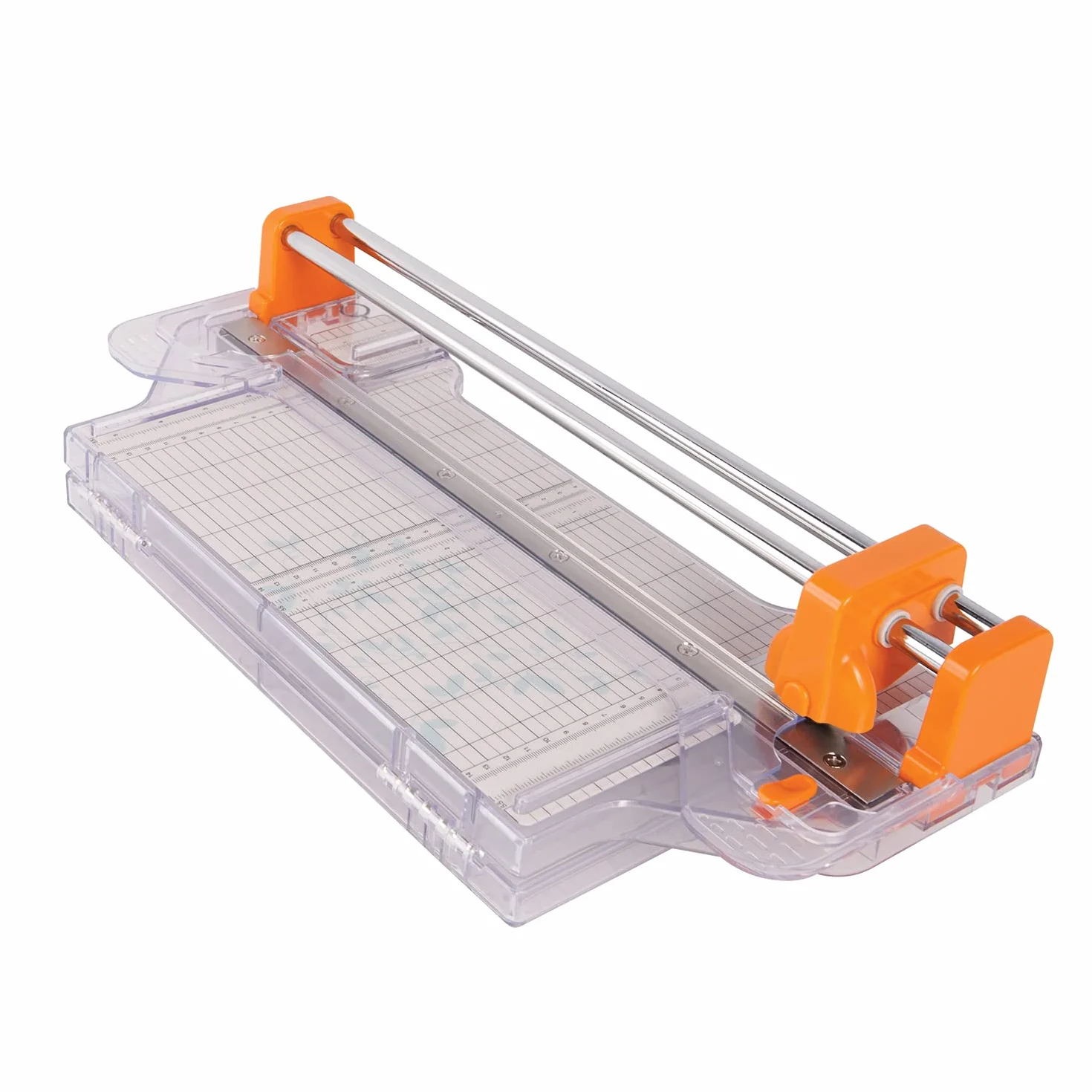 Fiskars Trymer ProCision, A4, Do szczególnie grubych materiałów, Z systemem podwójnych szyn prowadzących, Pomarańczowy/biały, 1015748