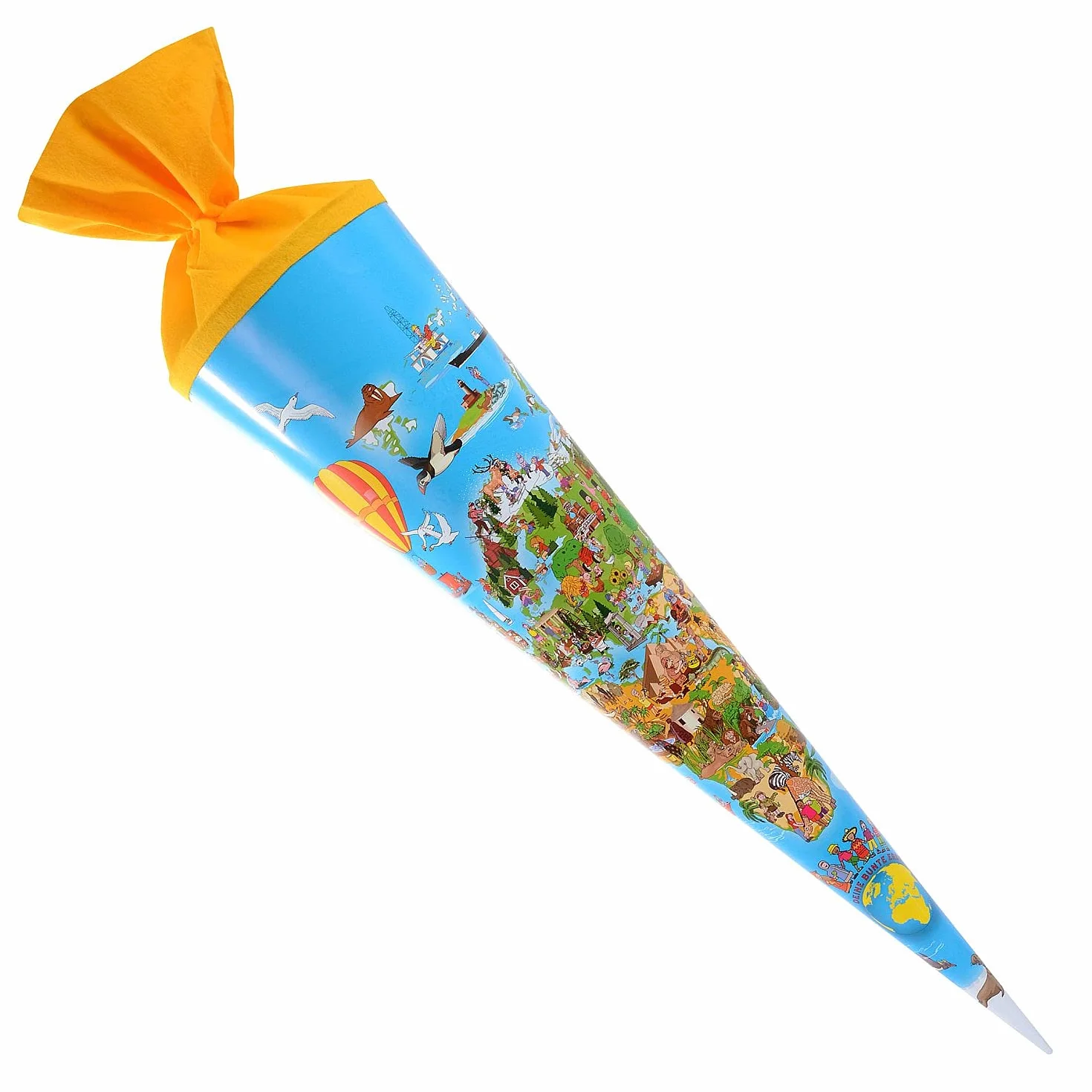 goldbuch Rożek szkolny z motywem mapy świata, 70 cm, lakierowany karton, 97070