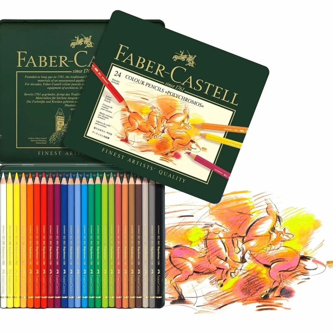 Faber-Castell Polychromos 110024 Kredki, Wielokolorowy, 24 sztuki