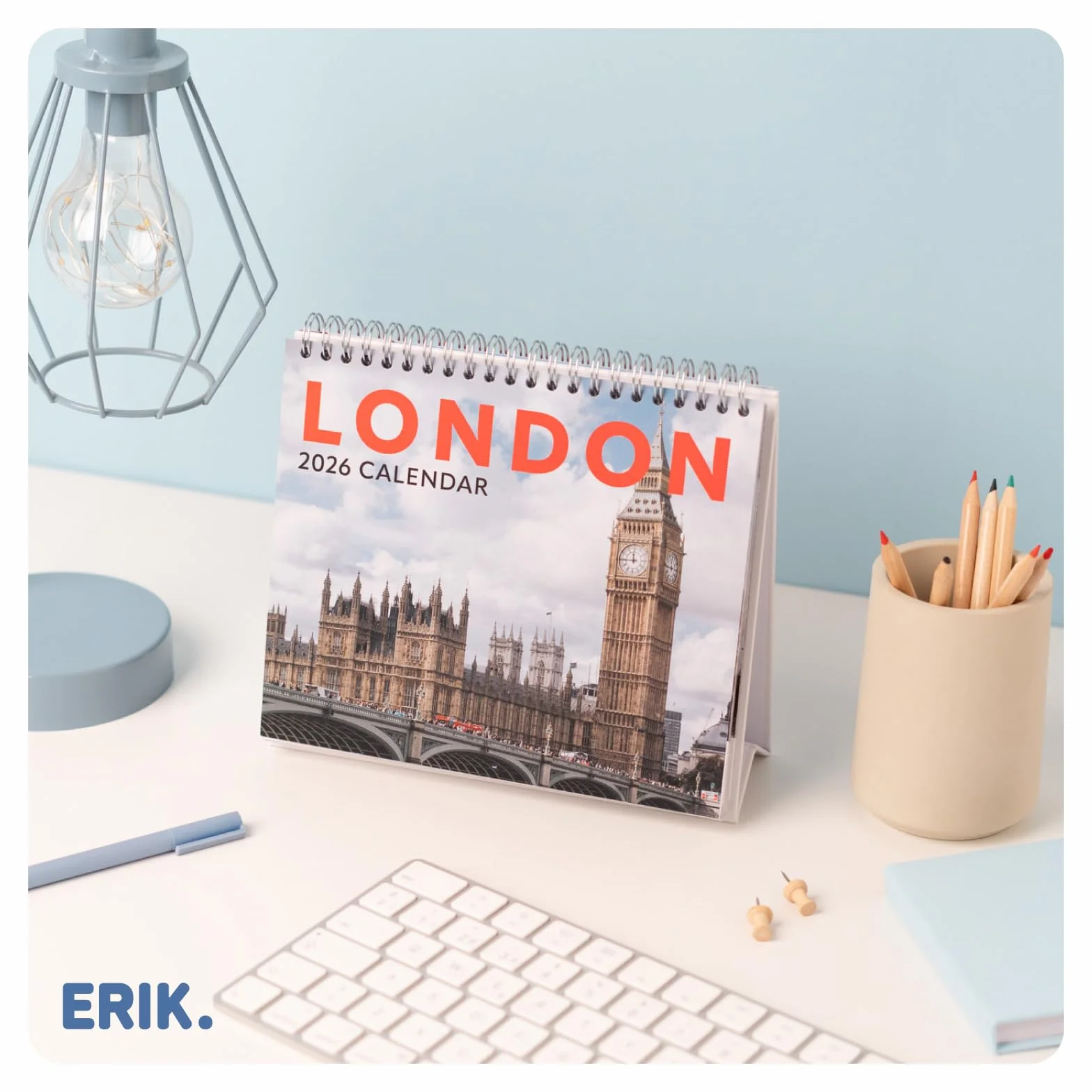 Grupo Erik Desk Calendar 2026 - London Monthly Planner, Desktop Gifts Under 10 Pounds