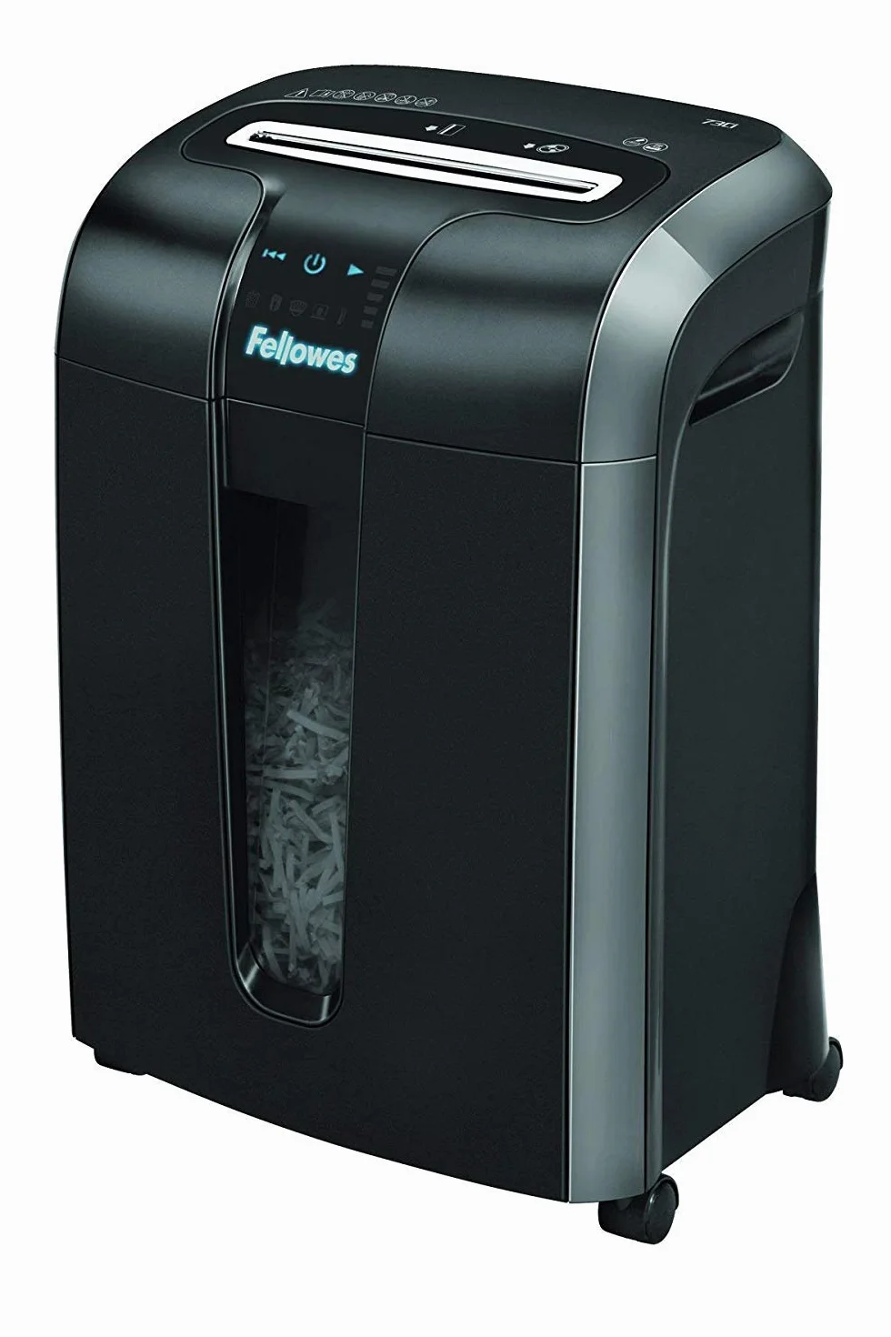 Fellowes Powershred 73Ci 4601101 Niszczarka do Papieru, Czarny/Srebrny, Do 12 Arkuszy