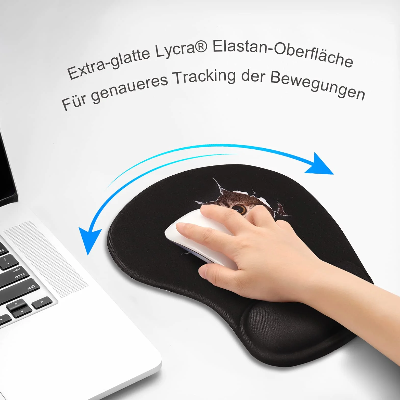 AOKSUNOVA Ergonomiczna Podkładka Pod Mysz z Poduszką Żelową i Wsparciem Nadgarstka