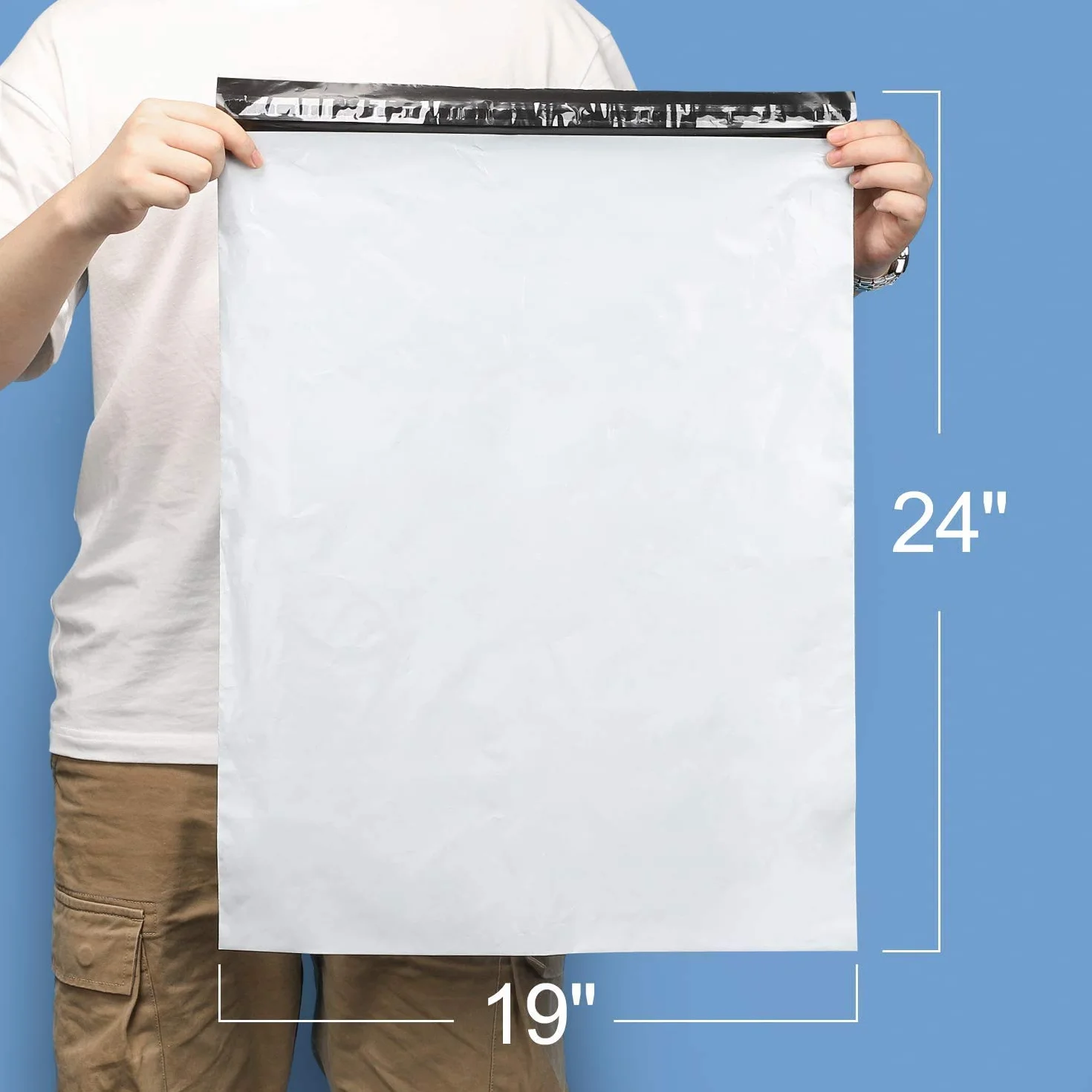 100 szt. 48,3 cm x 61 cm białe koperty poliestrowe duże, koperty wysyłkowe torby do pakowania