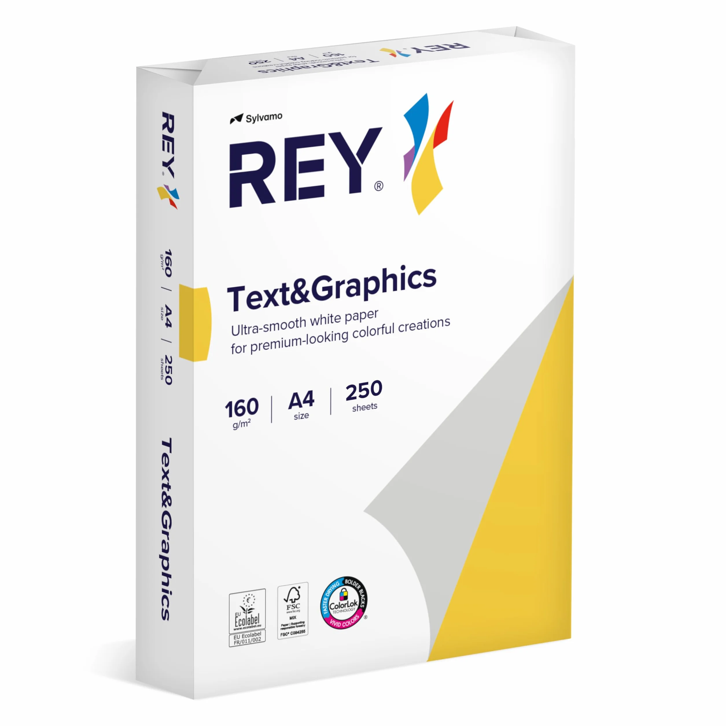Rey Text & Graphics papierowa drukarka atramentowa satynowana 160 g 250 arkuszy A4 biała