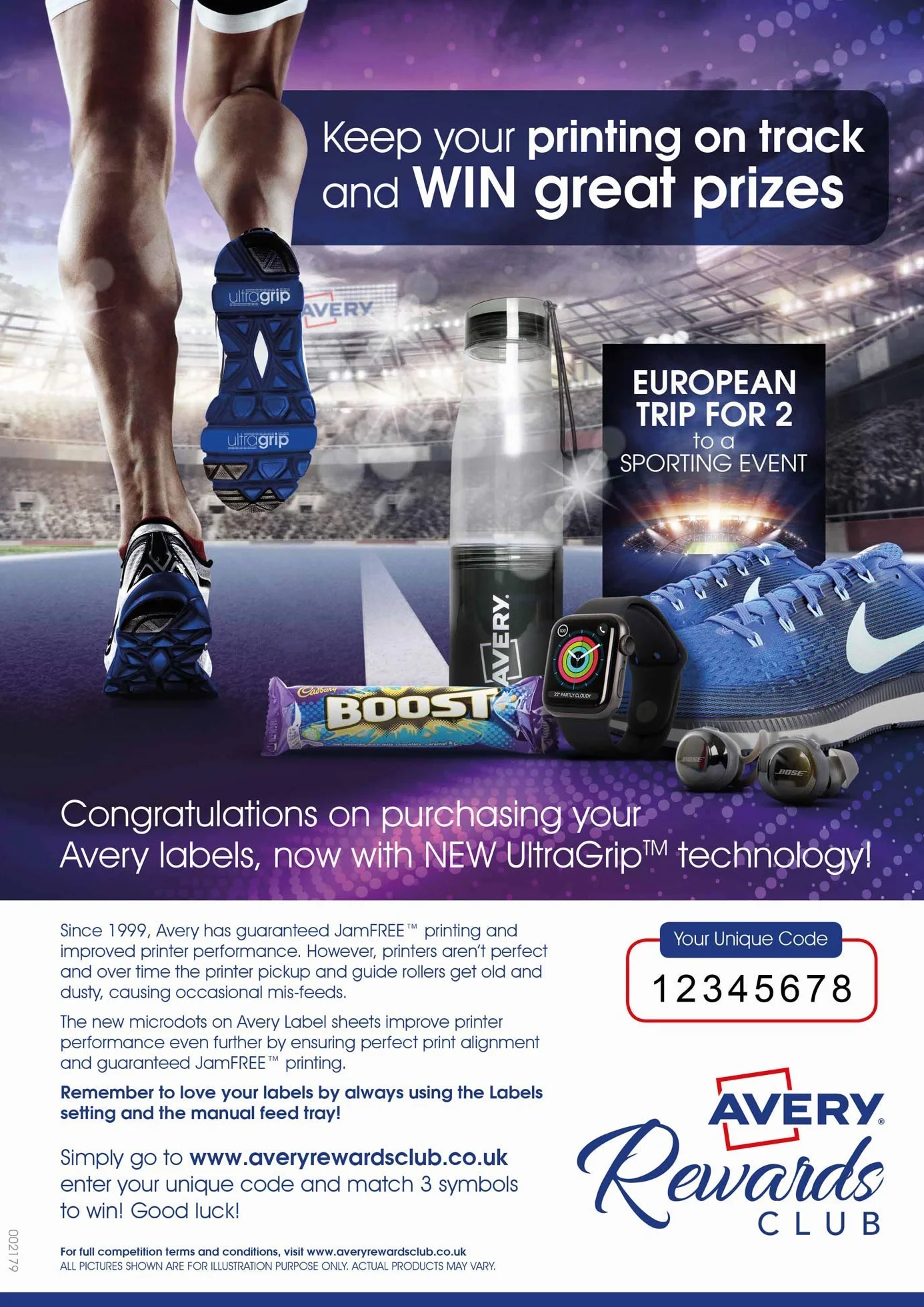 Avery Samoprzylepne etykiety adresowe, drukarki laserowe, 18 etykiet na arkusz A4, 720 etykiet, UltraGrip (L7161), białe