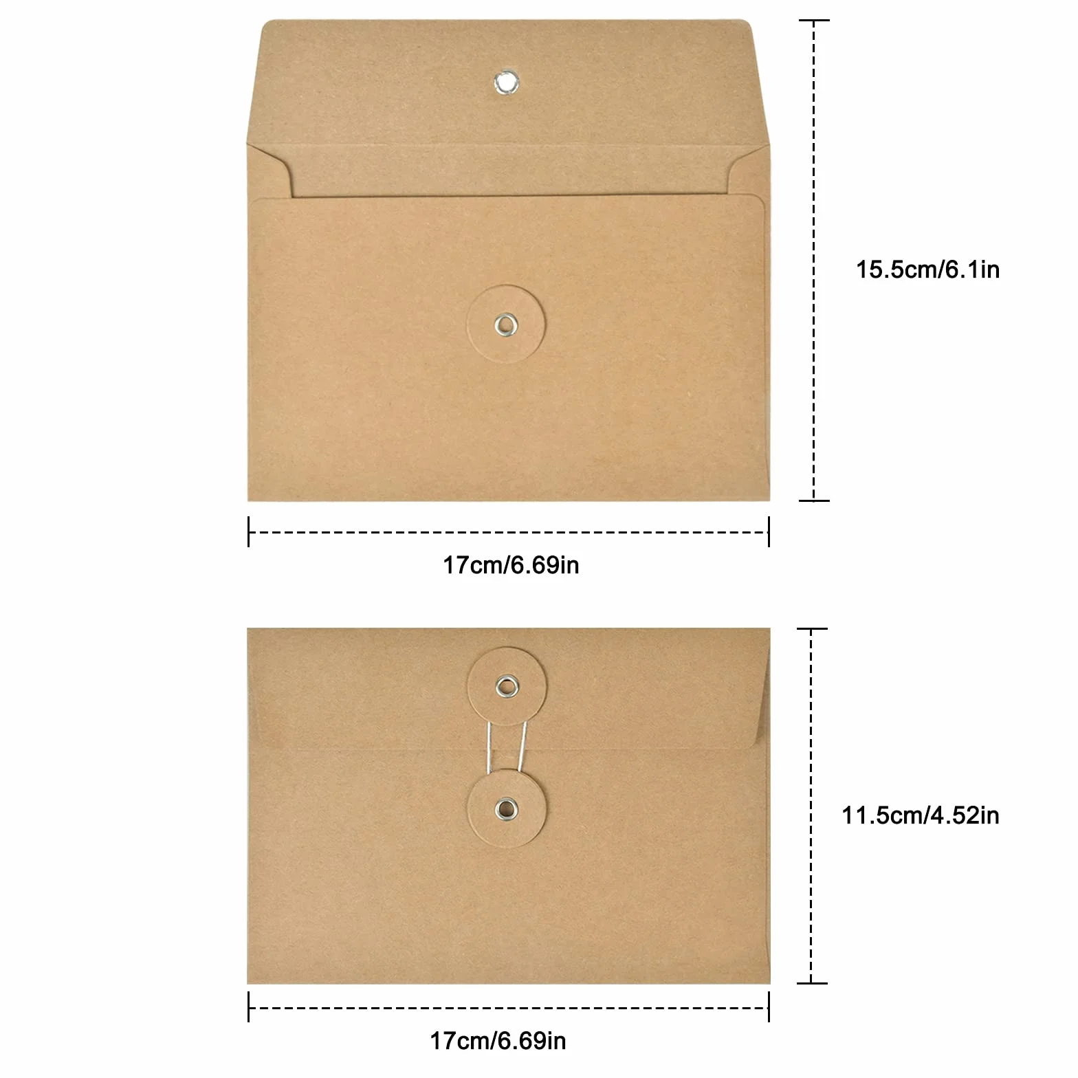 10 sztuk torebek na dokumenty z papieru kraft, koperty na dokumenty z tektury, brązowe teczki z uszczelką owijającą, małe koperty kraft do biura, szkoły, domu, rachunków, paragonów, kartek z