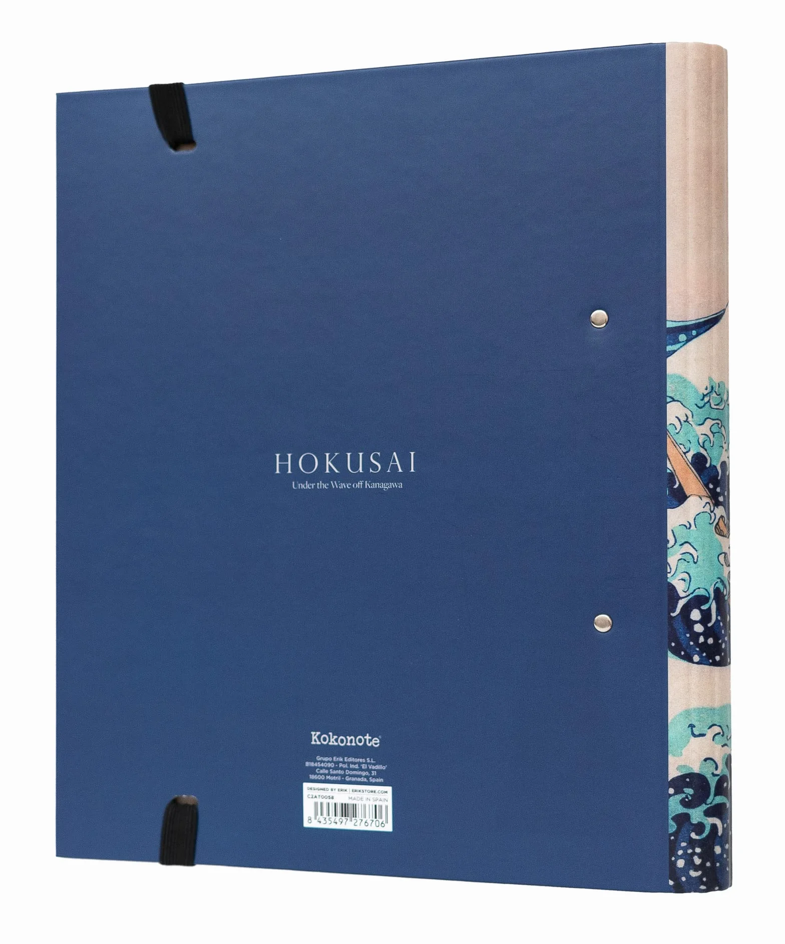 Kokonote Hokusai Ring Binder A4 Folioder 28 x 32 cm Japońskie Przedmioty Biurowe