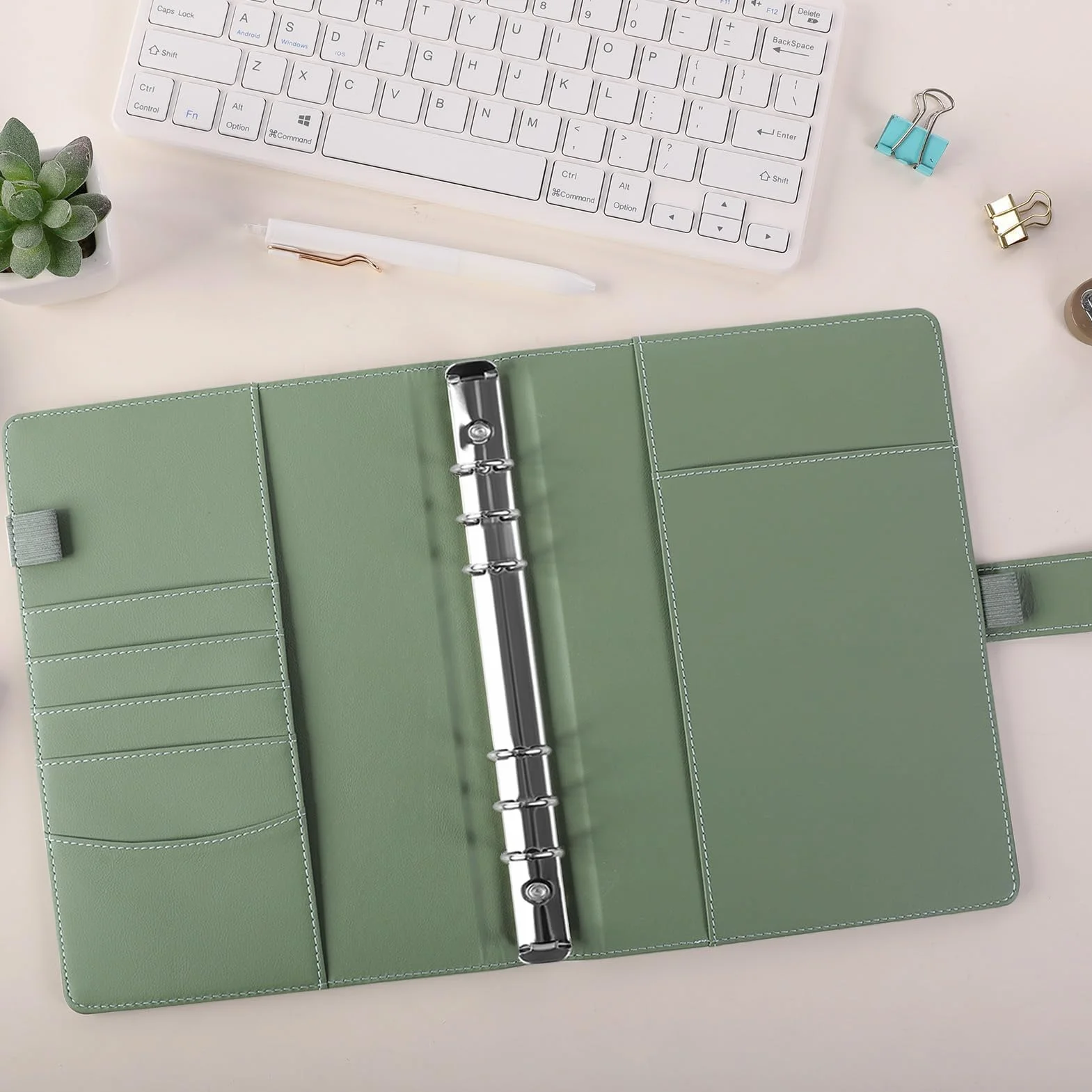 SKYDUE Binder A5, segregator i notatnik A5 do wielokrotnego napełniania, organizer do biura