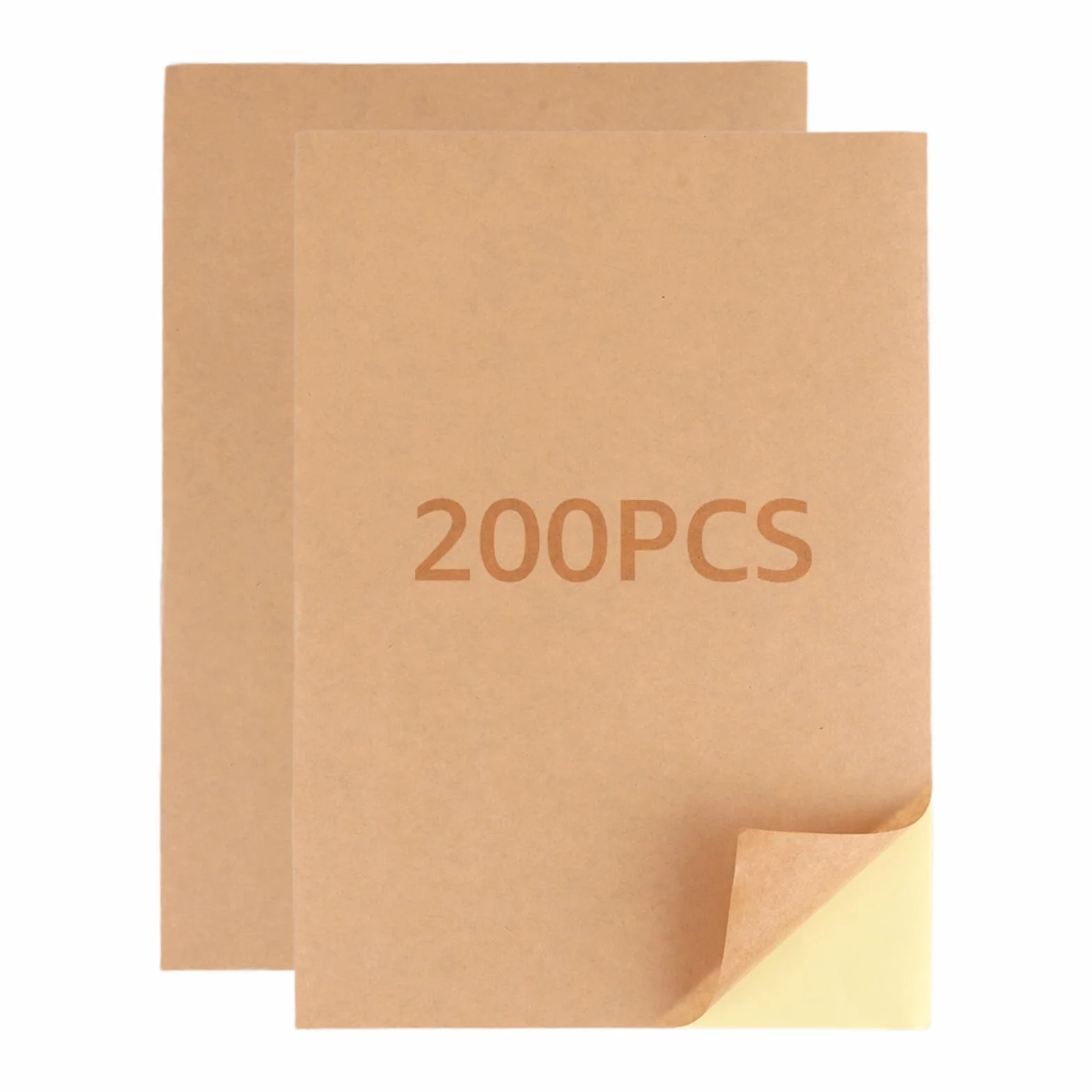 Papier kraft samoprzylepny 200 szt. 210x297 mm brązowy do druku laserowego
