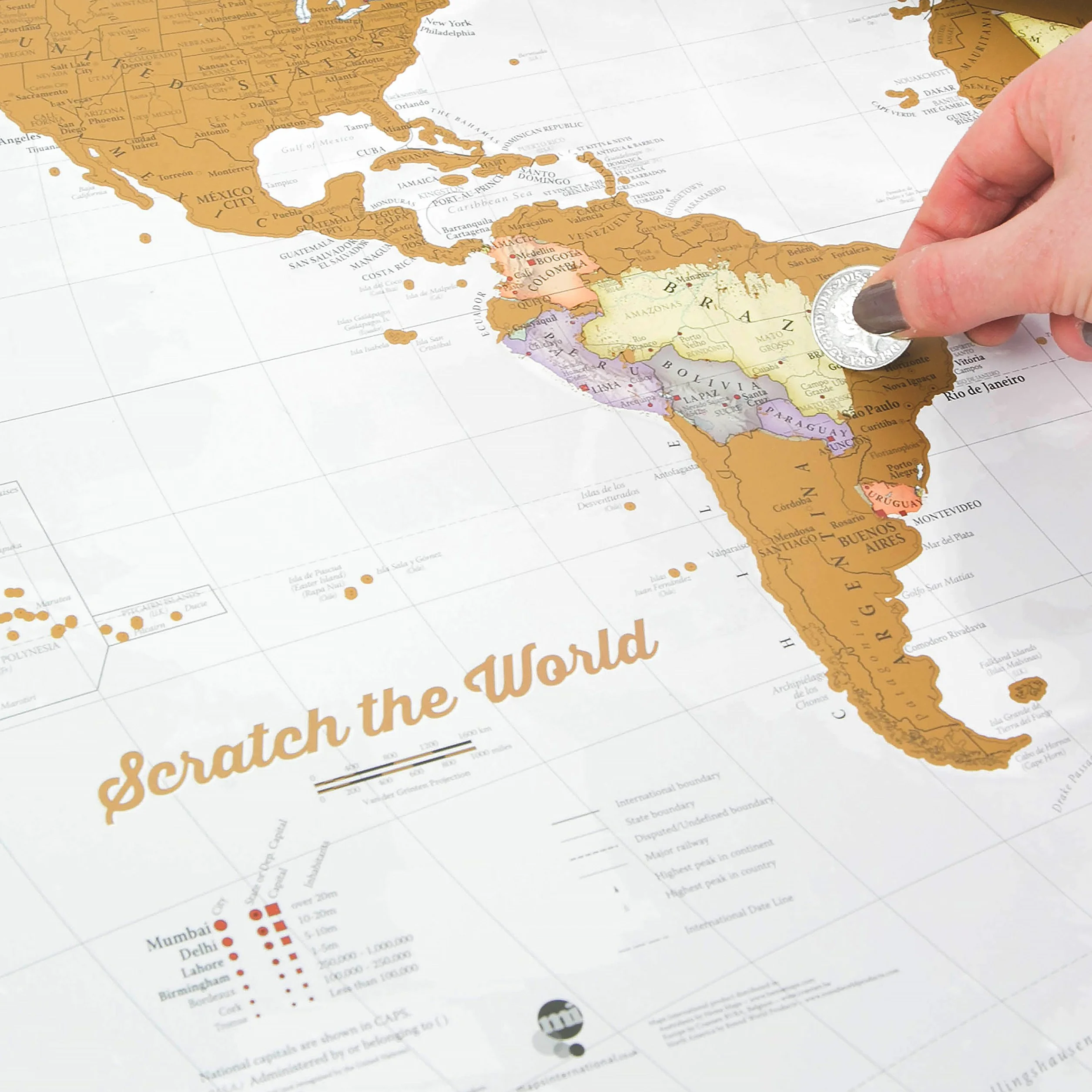Scratch the World® Mapa do zdrapywania 84 cm x 59 cm