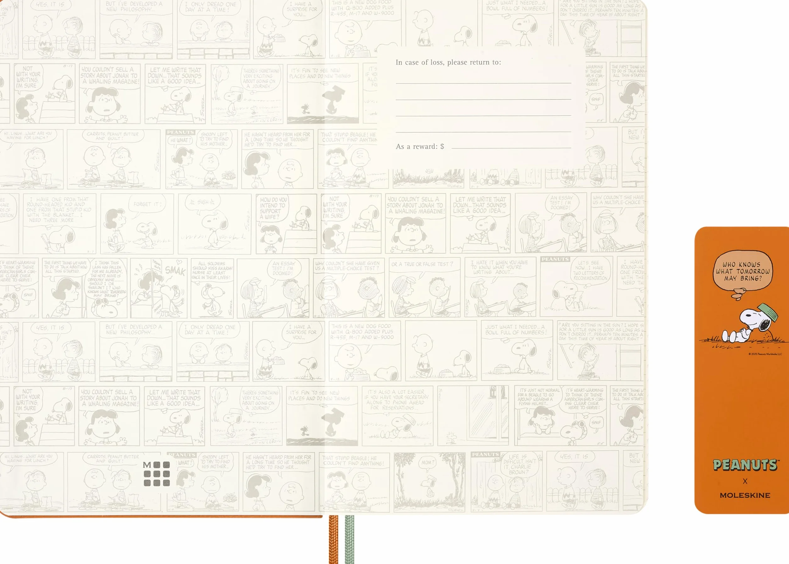 Moleskine 12 Monate Peanuts Snoopy Tomorrow Wochen Notizkalender 2026, L/A5, 1 Wo = 1 Seite, fester Einband, Kadmiumorange