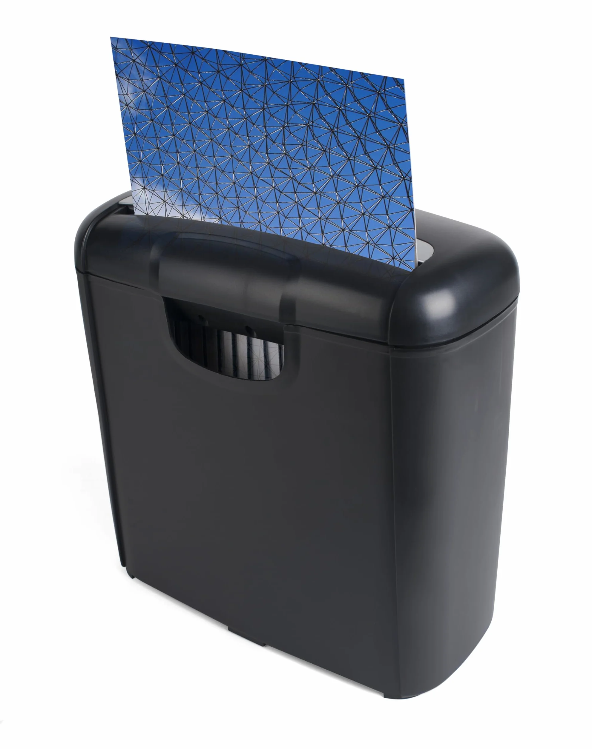 Pavo - Niszczarka do dokumentów premium do 6 arkuszy, cięcie w paski, niszczarka kart kredytowych z koszem na papier, 10 l, czarny, 8029310