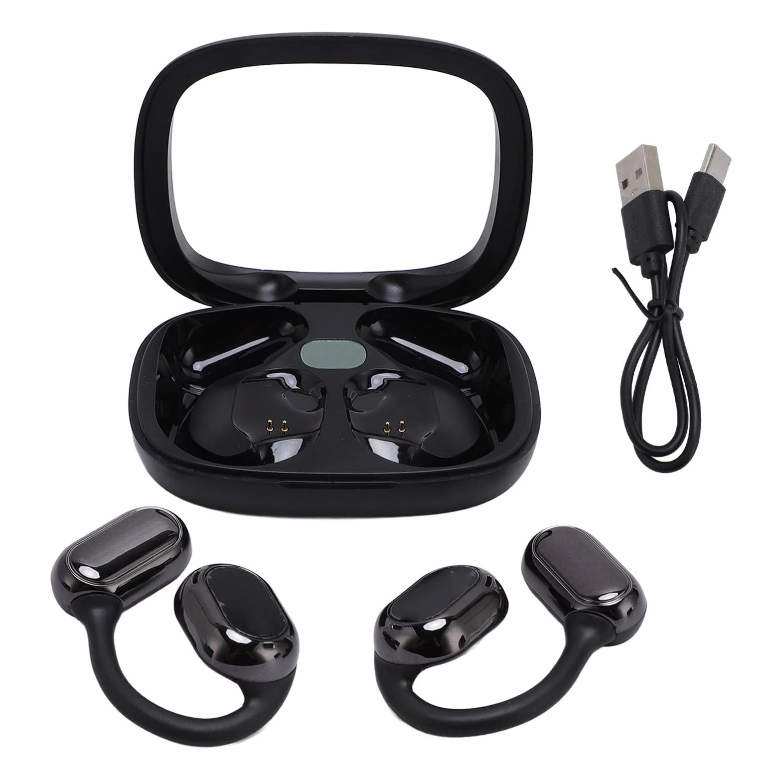 Tłumacz Słuchawki w Czasie Rzeczywistym, Tłumacz Języka na Wkładkach Dousznych, Urządzenie Tłumacze z Słuchawkami Aplikacji Bluetooth z obudową do ładowania Muzyki i Połączenia